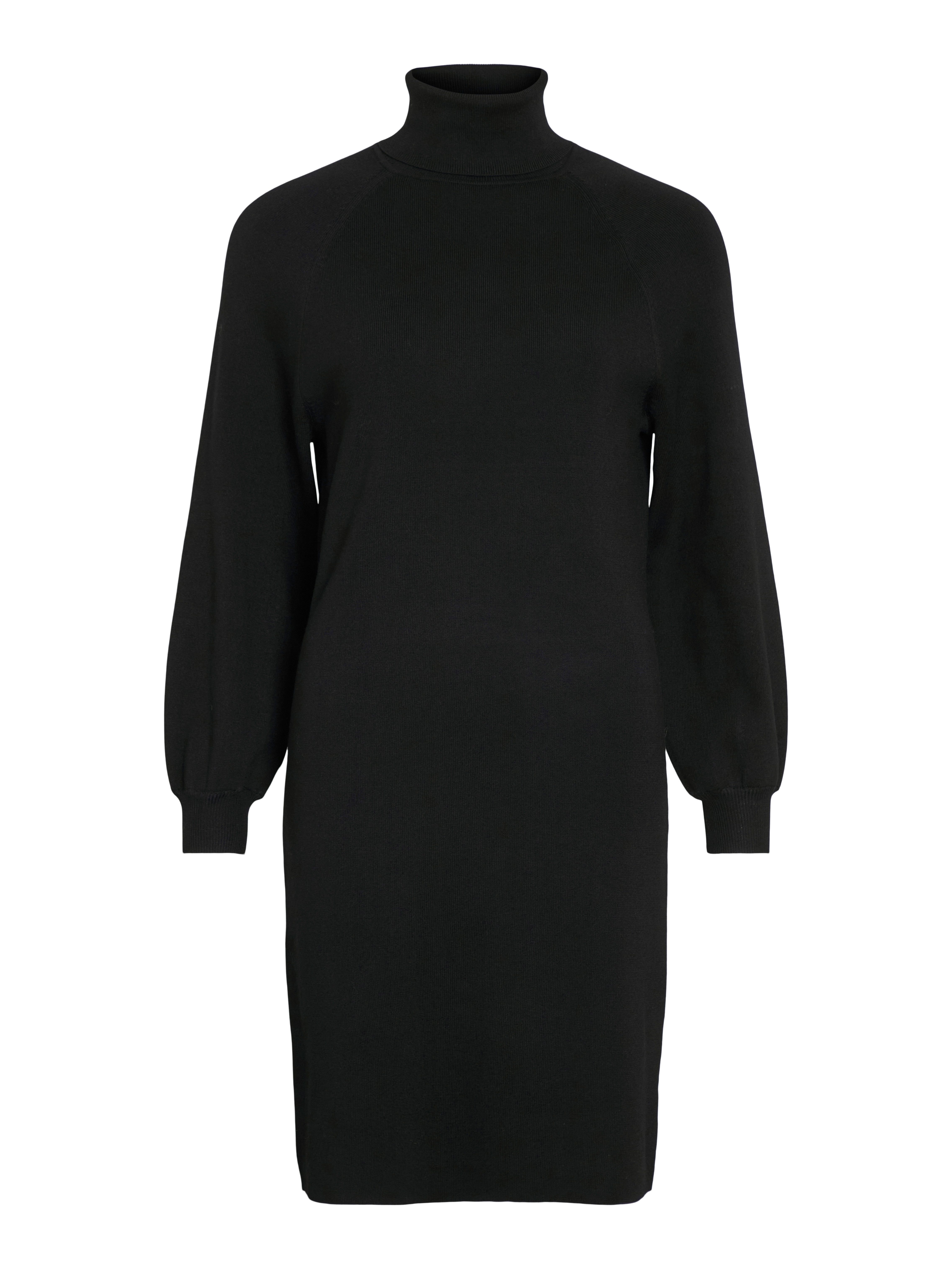 Vila Gebreide jurk VIOSTRIA ROLL NECK L/S KNIT DRESS - NOOS