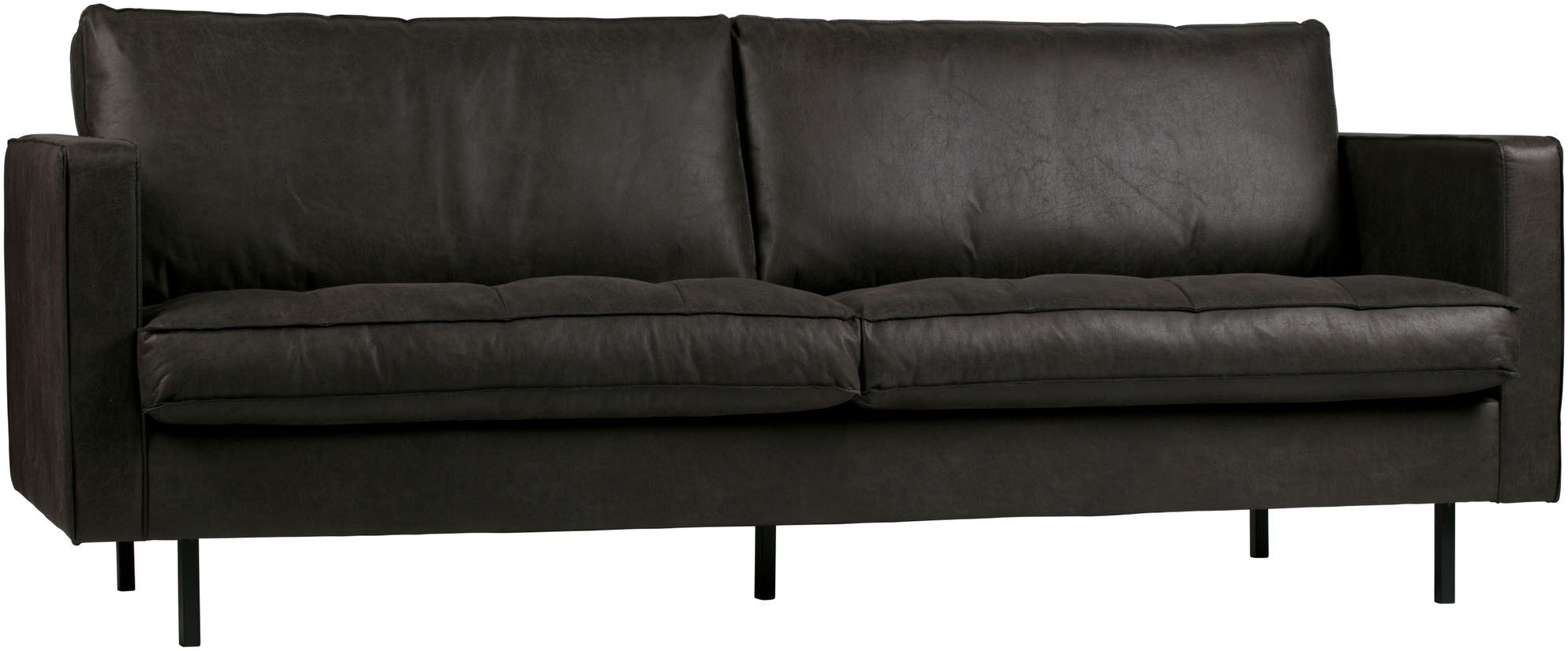 WOOOD 2,5-zits Rodeo Classic vrijstaand, met gerecycled leer, h 83 cm x b 230 cm