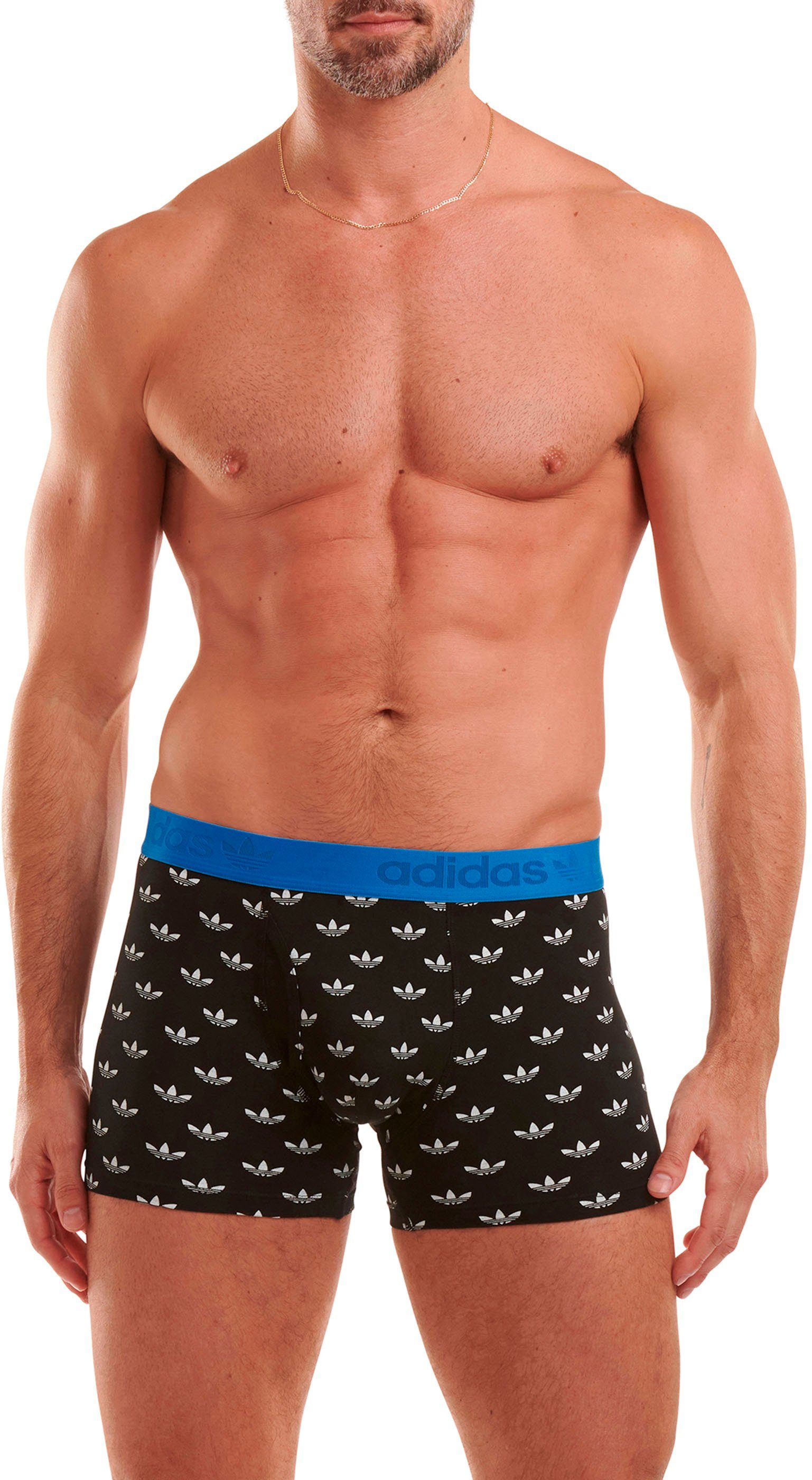 adidas Originals Trunk Comfort Flex Cotton met contrastkleurige band (Set van 2)