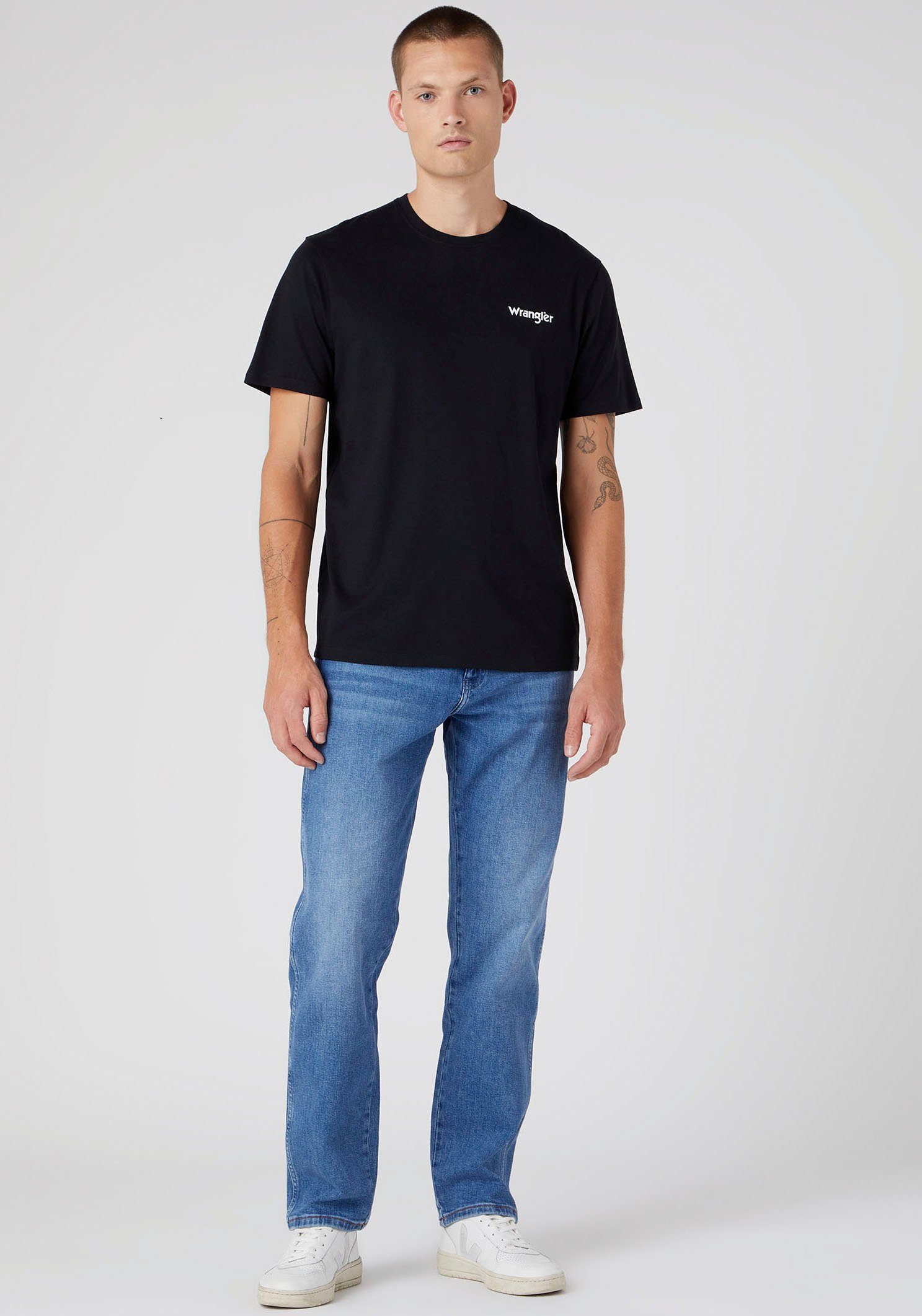 Wrangler T-shirt Sign Off (2-delig, Set van 2)