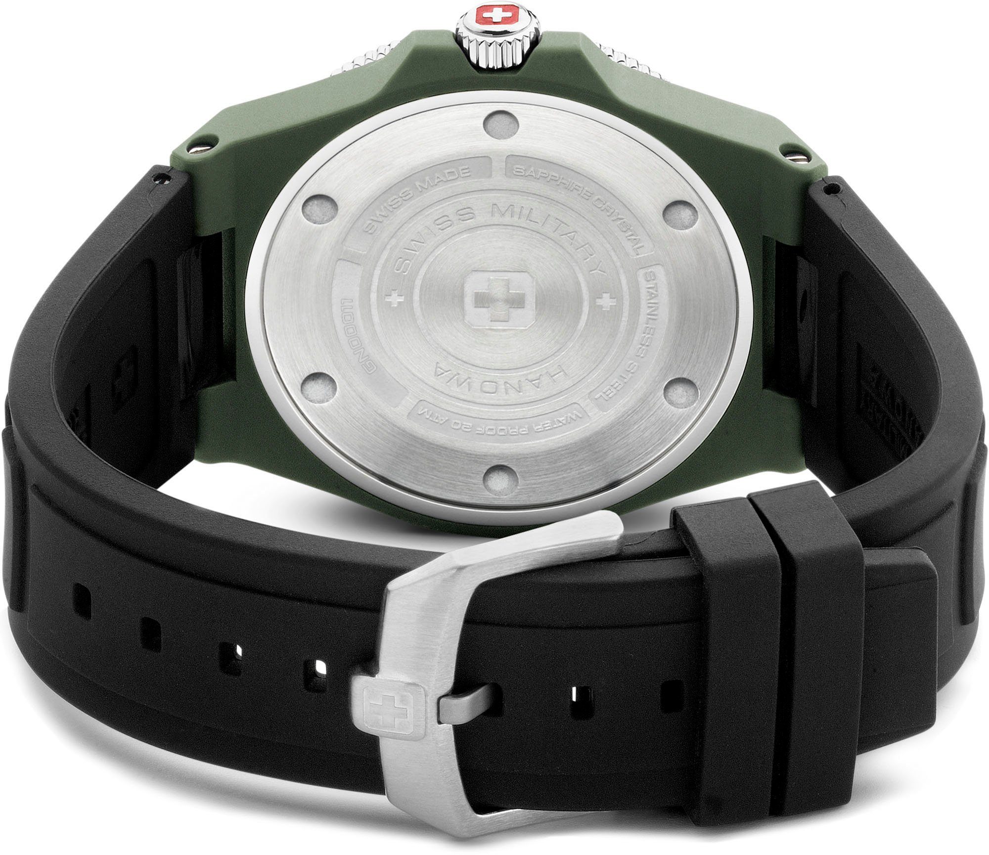 Swiss Military Hanowa Kwartshorloge OCEAN PIONEER, SMWGN0001181 Horloge, herenhorloge, Swiss Made, datum, saffierglas