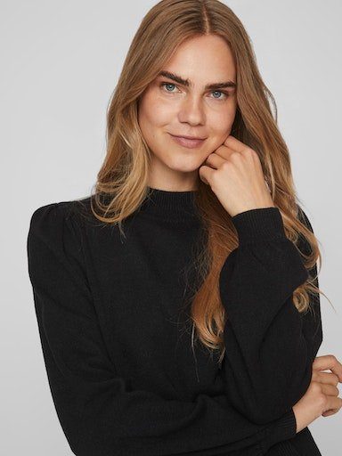 Vila Trui met ronde hals VIRIL TURTLE-NK BALLOON L/S TOP - NOOS