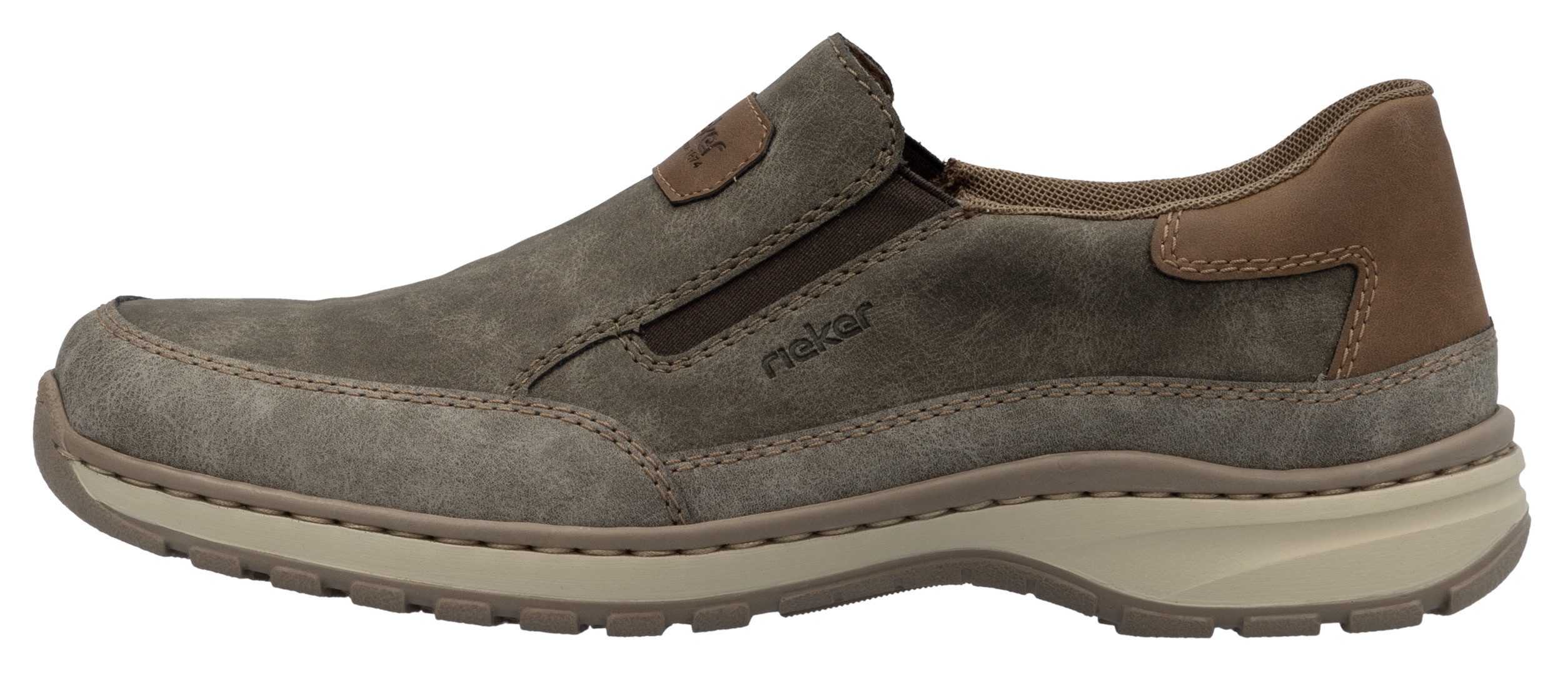 Rieker Instappers , slip-on sneaker, vrijetijdsschoen, lage schoen met elastische band