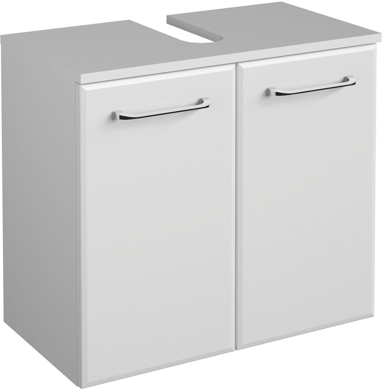 Saphir Badmeubelset Quickset 2-delig, wastafelonderkast en LED-spiegelkast zonder wastafel, incl. deurdempers, 5 deuren, 6 legplanken (set)