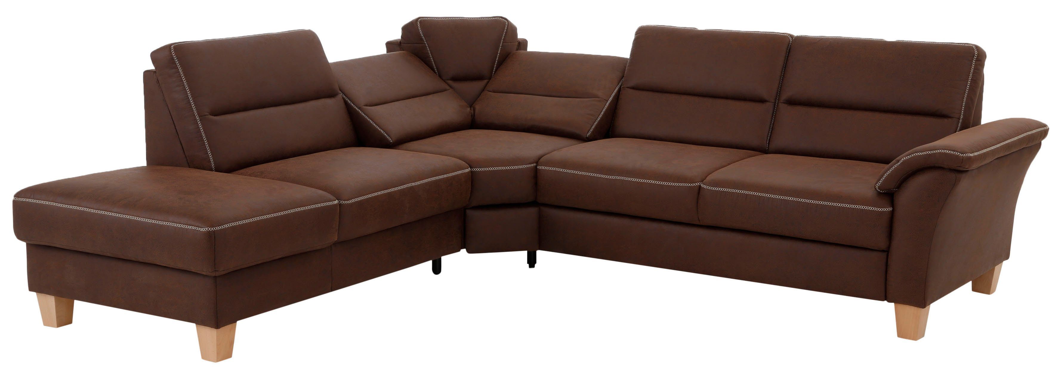Home affaire Hoekbank Soleo L-model comfortabel door trapezehoek met relaxfunctie, ook met slaapfunctie