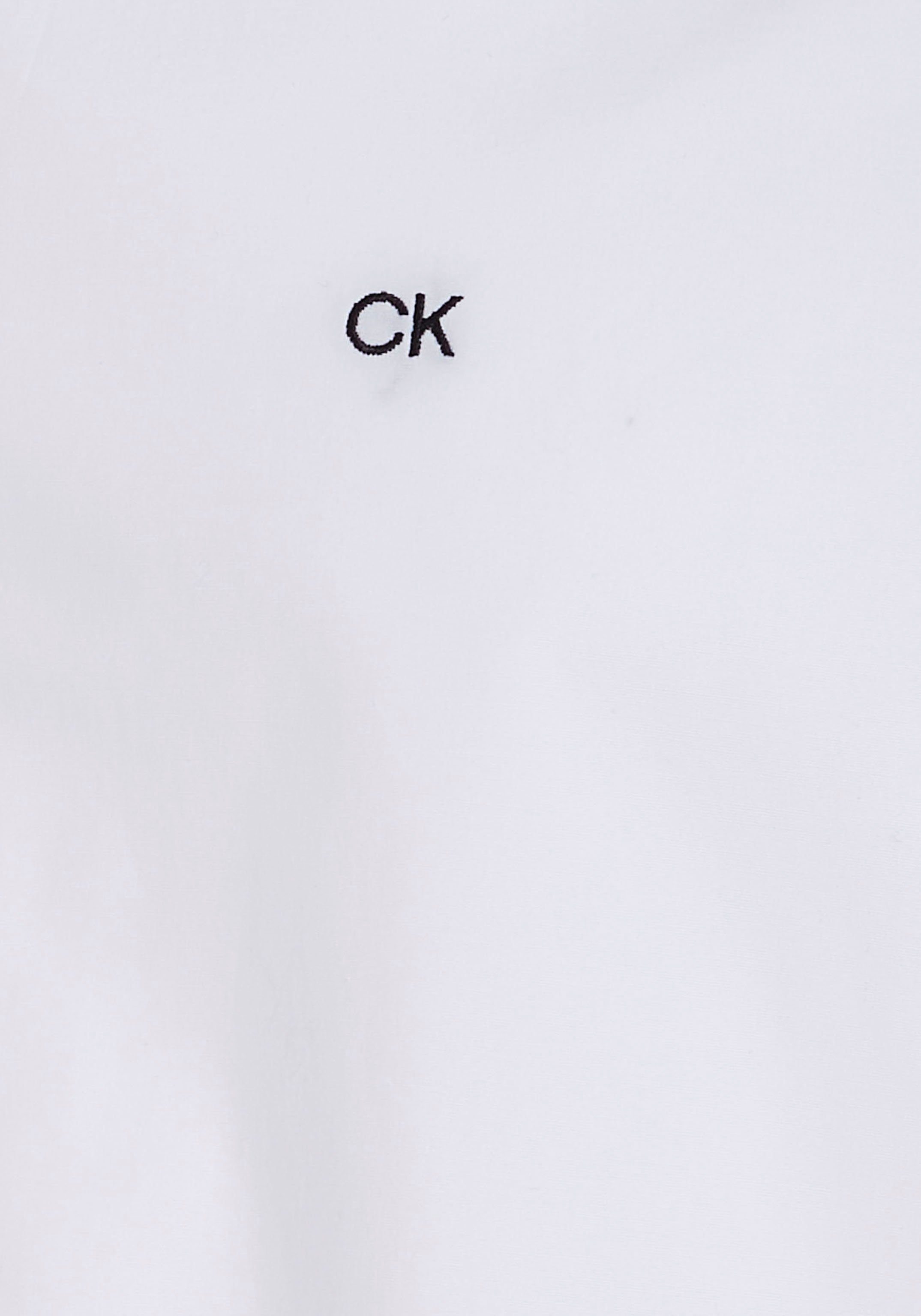 Calvin Klein Businessoverhemd STRETCH POPLIN SLIM SHIRT met calvin klein-logo op de borst