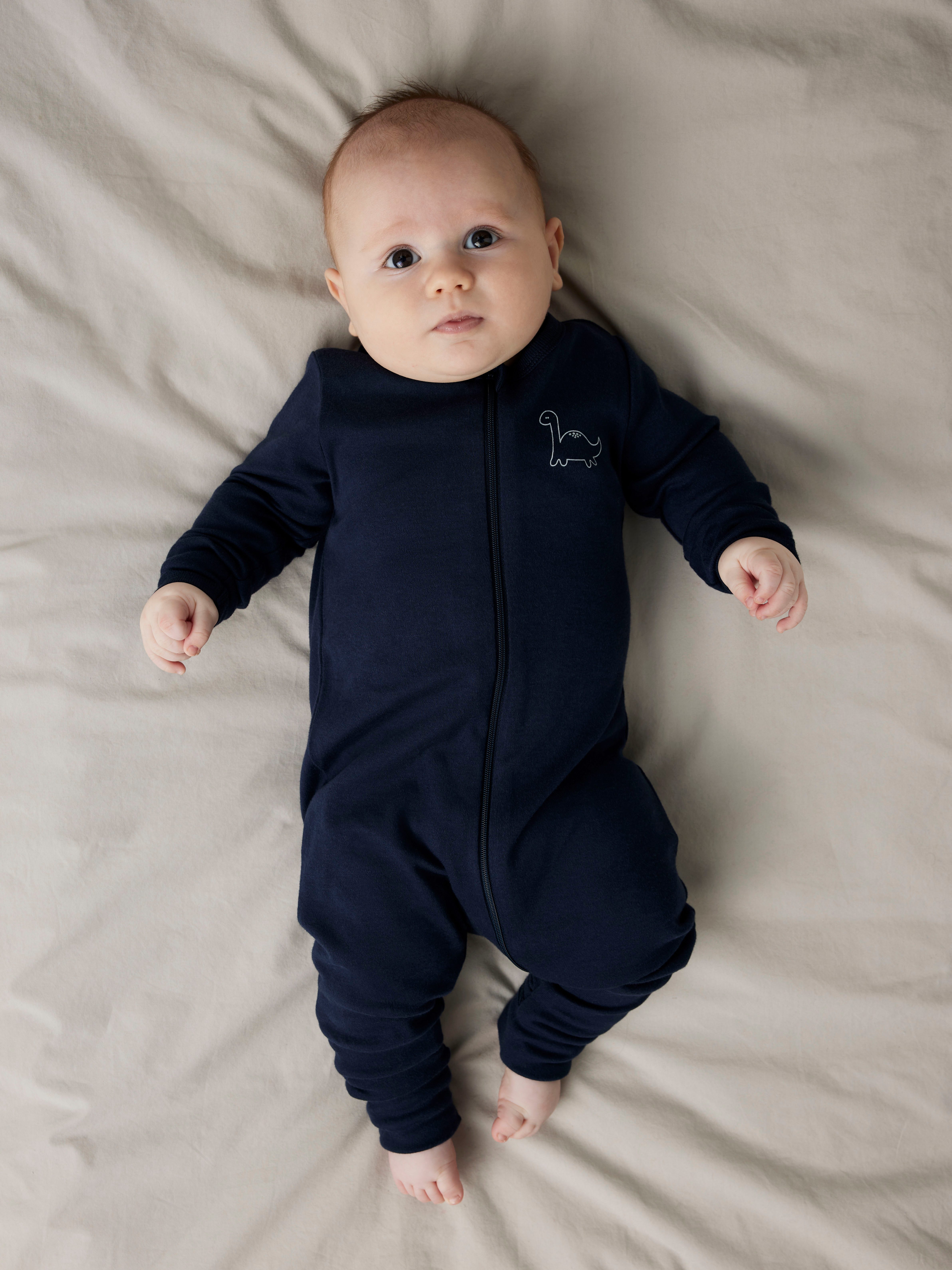 Name It Pyjama NBMNIGHTSUIT 2P ZIP FF GREY DINO NOOS (set, 2-delig)