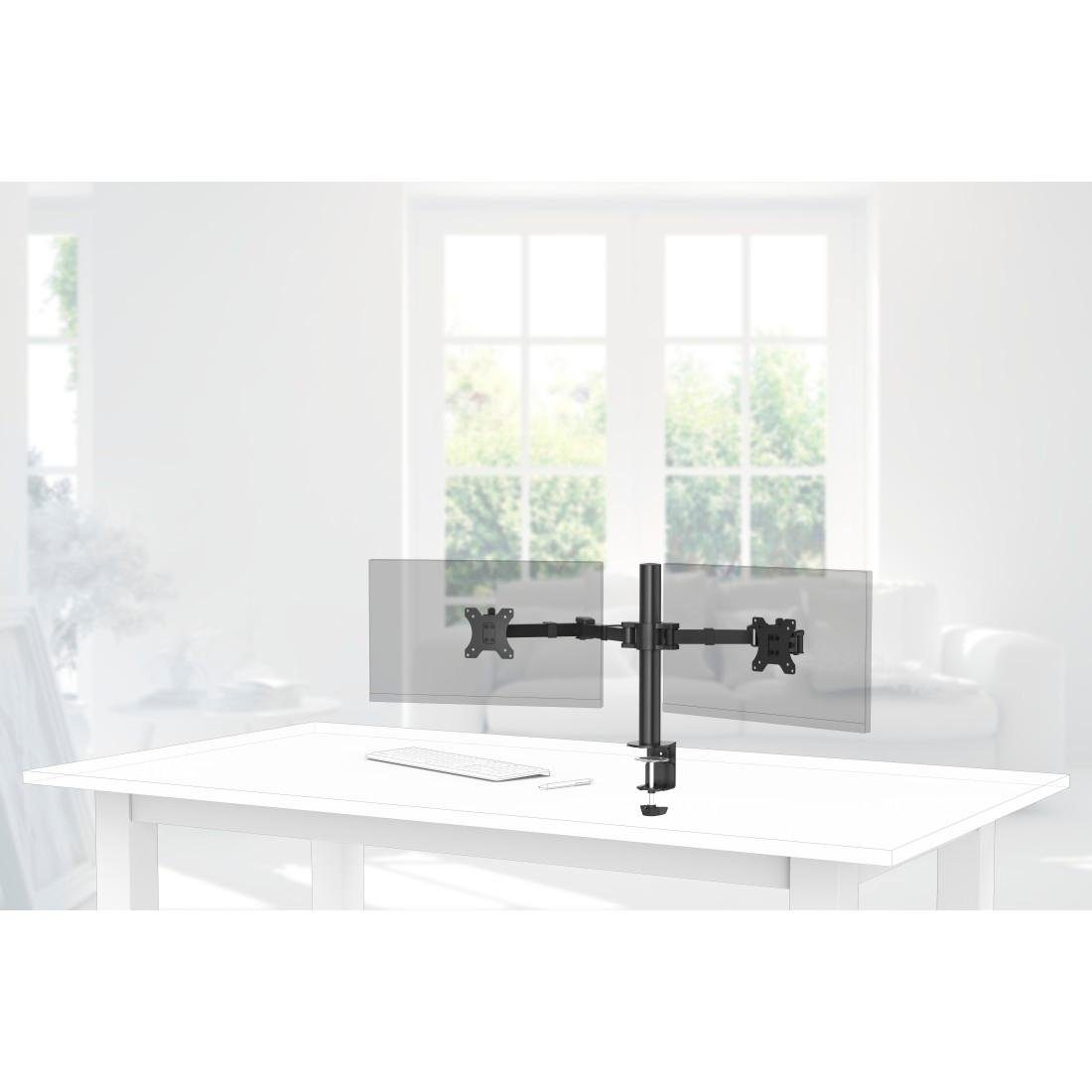 Hama Monitorhouder Beeldschermsteun, 2 monitoren, dubbele arm zwart
