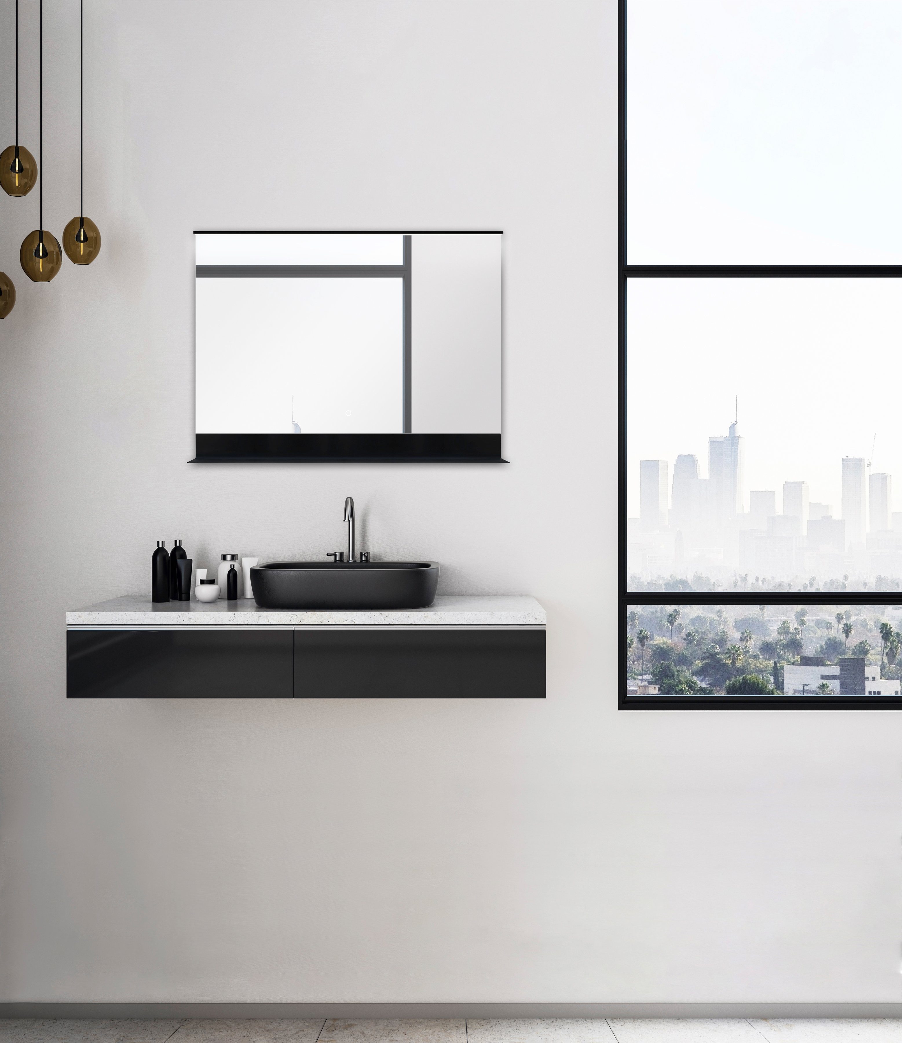 Talos Badspiegel Black HOME Bxh: 80x60 cm, energiebesparend (complete set)