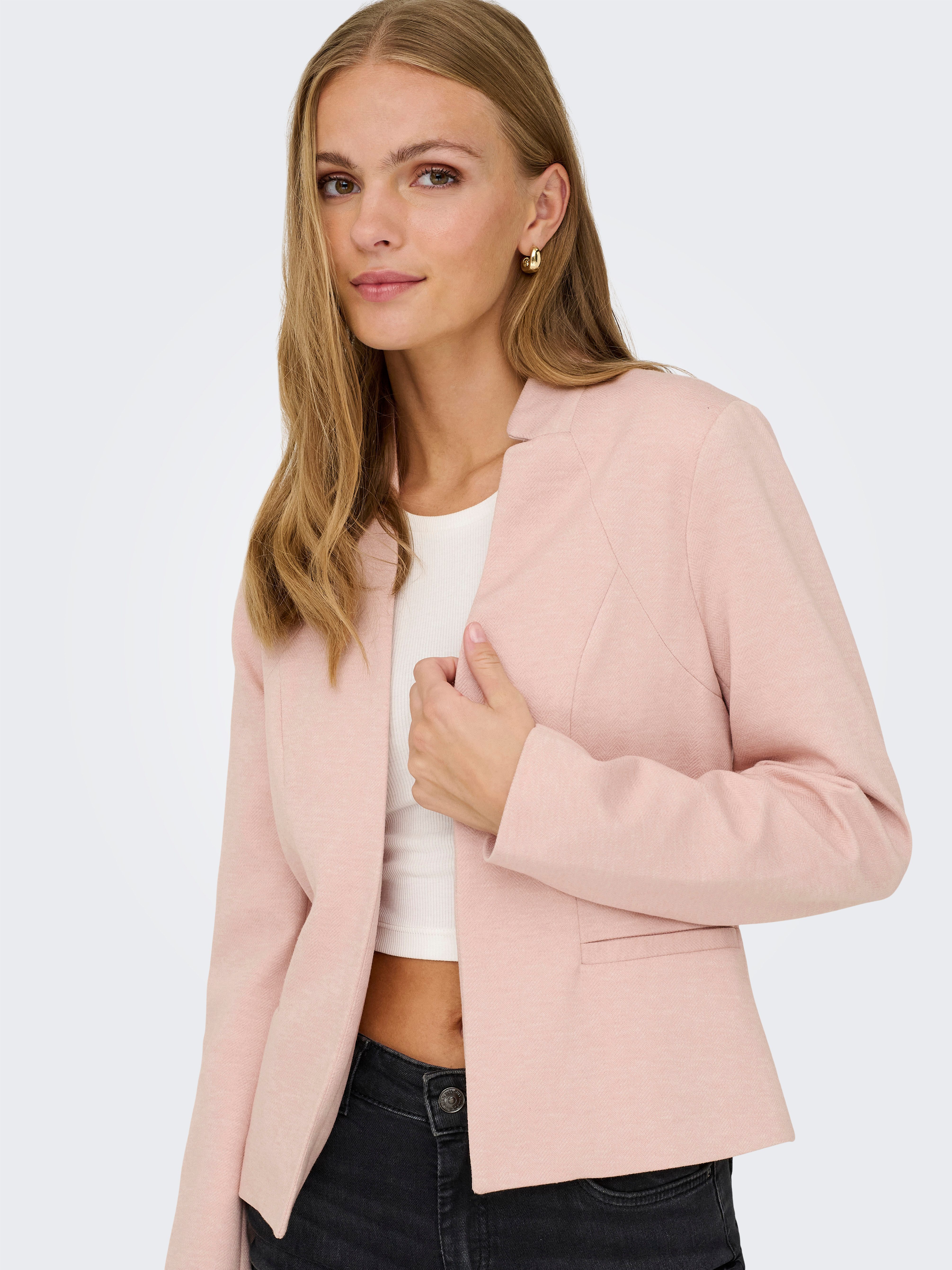 Only Korte blazer ONLADDY L/S HARRINGBONE BLAZER CC TLR