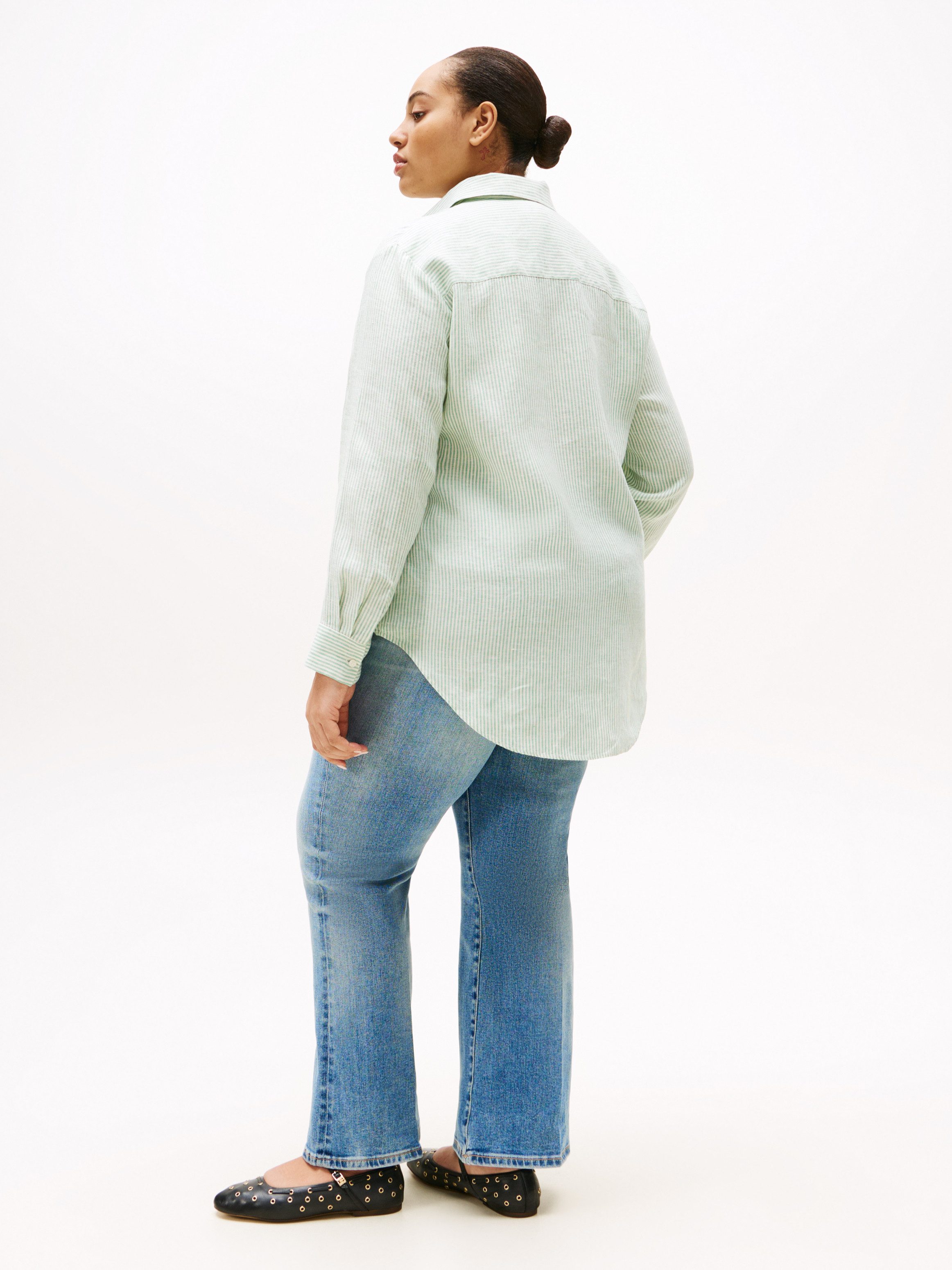 Tommy Hilfiger Curve Overhemdblouse CRV ESS LINEN RELAXED SHIRT in grote maten, linnenkwaliteit