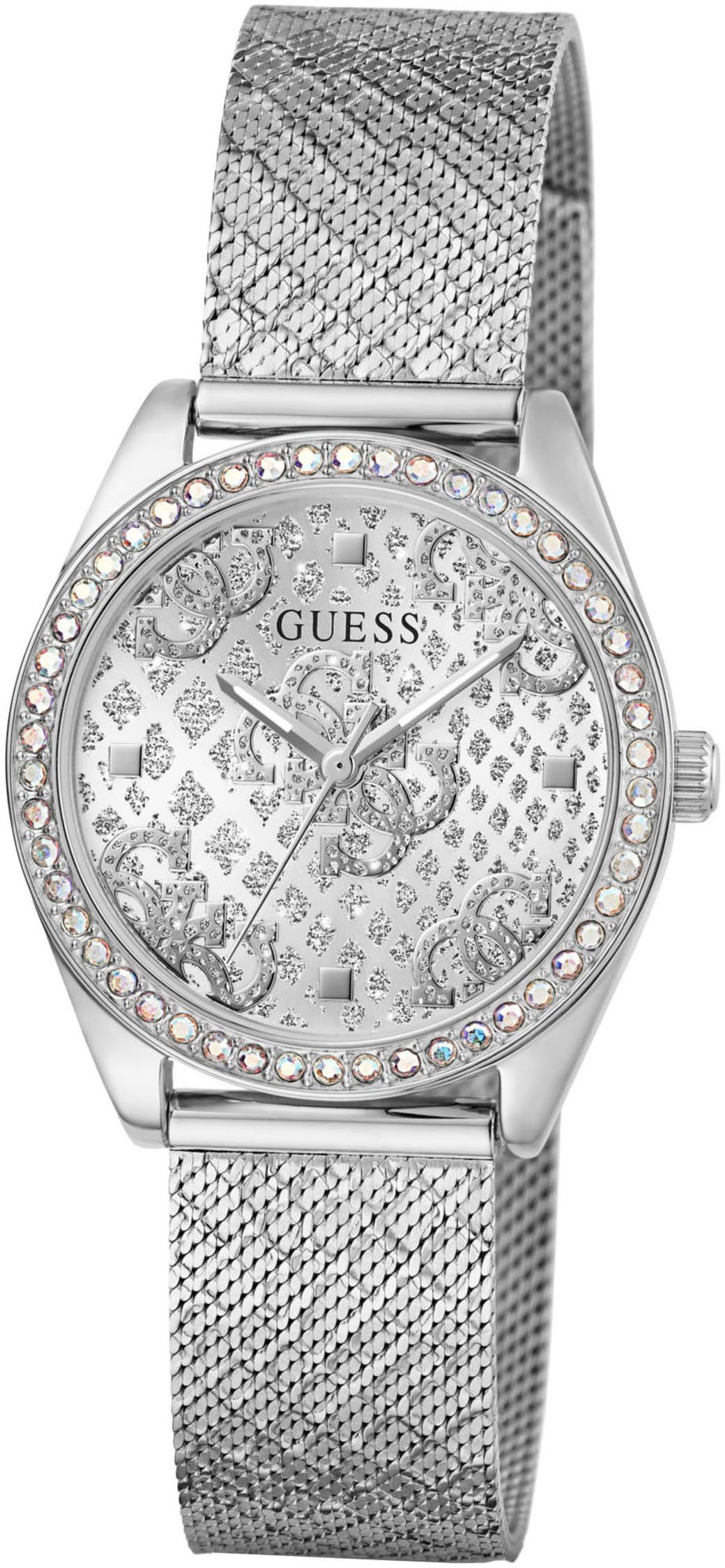 Guess Kwartshorloge Boa Horloge, dameshorloge, kristallen, mineraalglas, stalen band