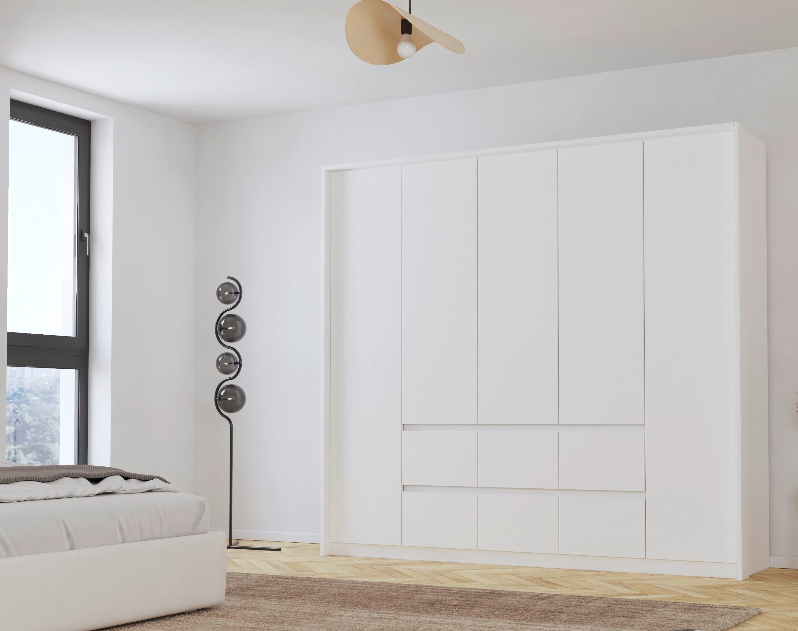 rauch Draaideurkast Mainz met passe-partout optioneel met verlichting, buitendeuren met push-to-openfunctie