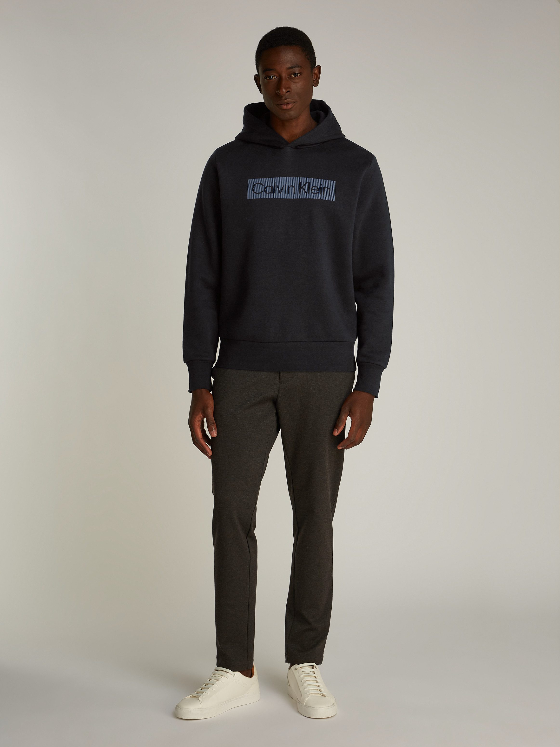 Calvin Klein Hoodie BOX STRIPED LOGO HOODIE