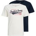 jack  jones junior t-shirt (set van 2) blauw