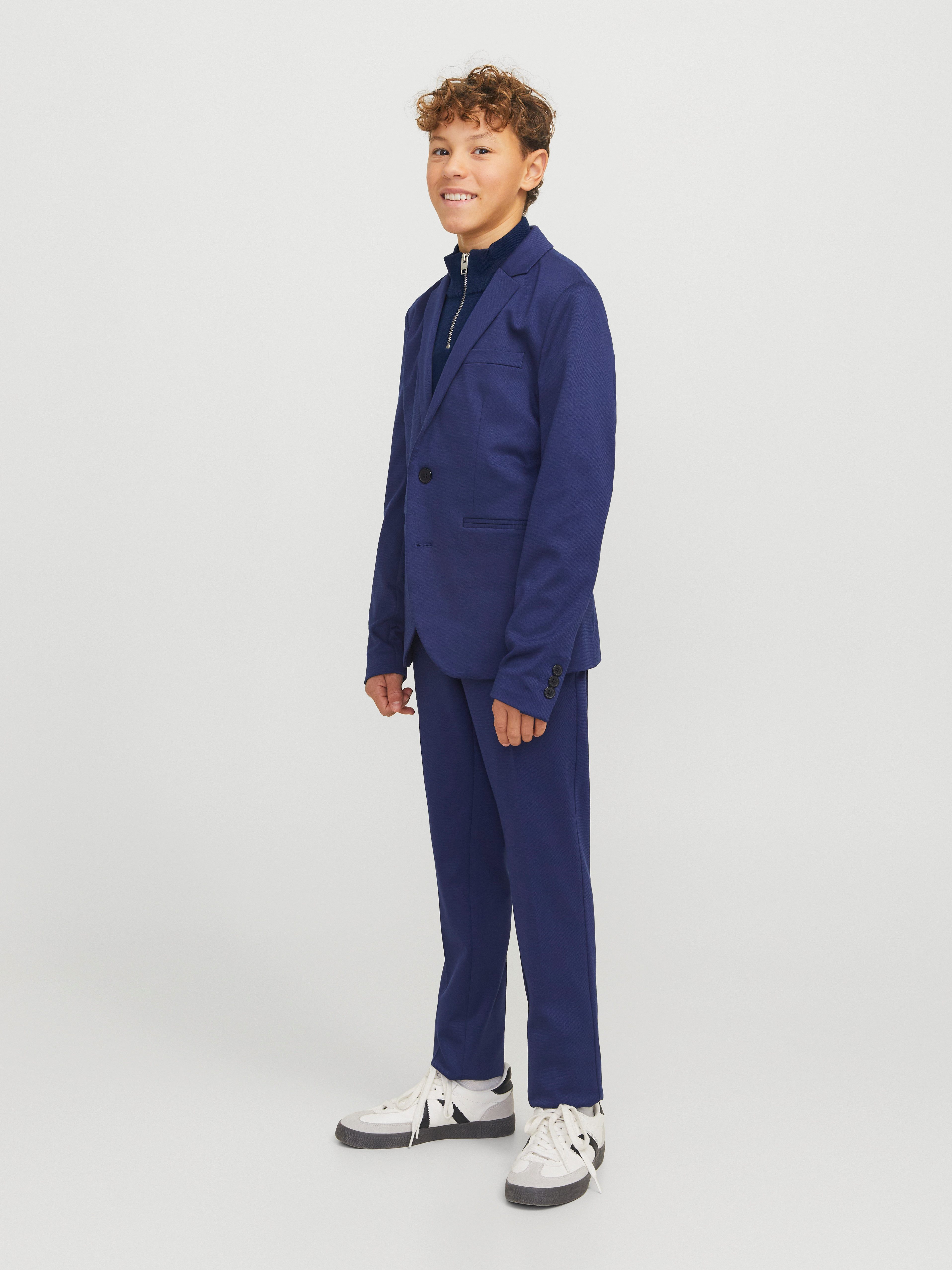 Jack & Jones Junior Schipperstrui JJEEMIL KNIT HALF ZIP NOOS JNR
