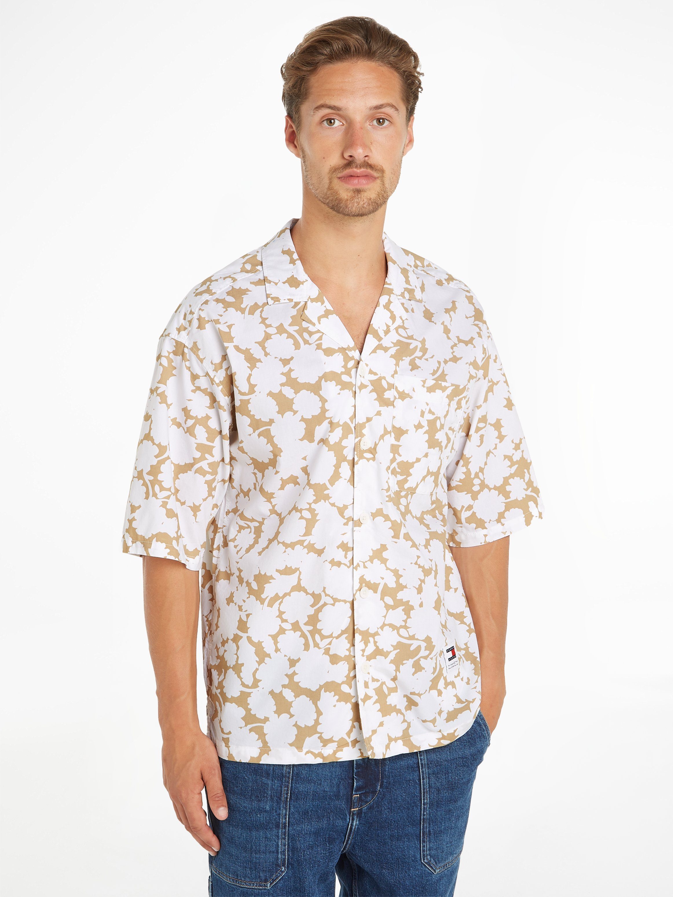 TOMMY JEANS Overhemd met korte mouwen TJM RLX FLORAL AOP CAMP SHIRT
