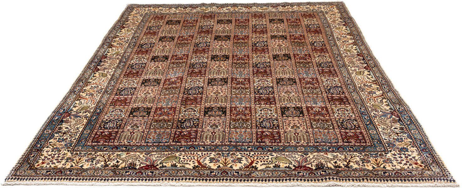 morgenland Hoogpolige loper Tabriz medaillon rosso scuro 265 x 106 cm Handgeknoopt