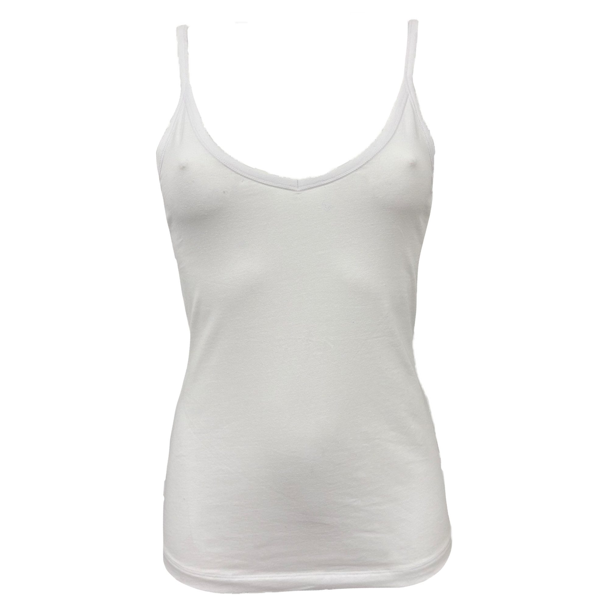 MUSTANG Hemd Singlet cotton (Set van 3) dames armloze tops maat S wit