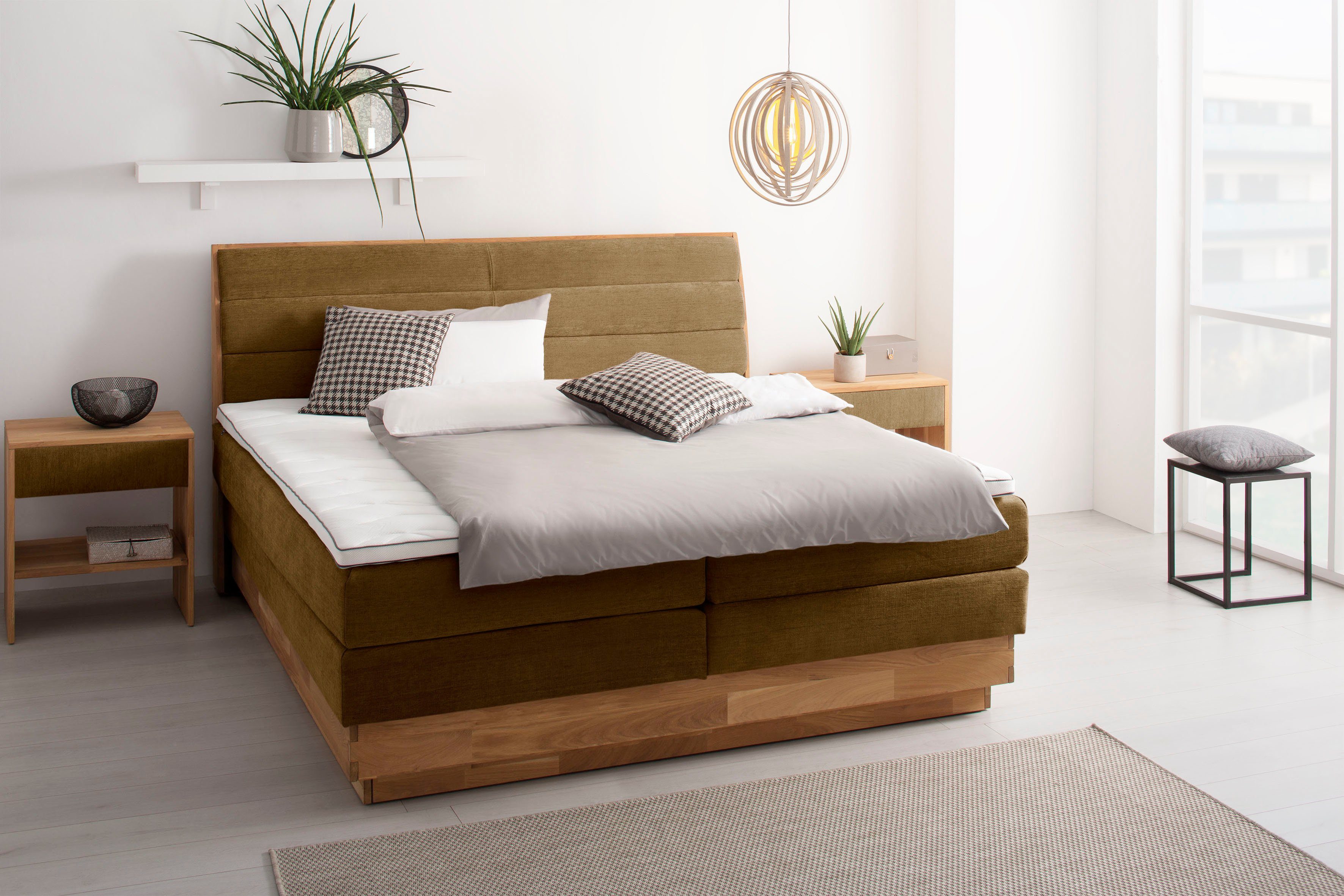 OTTO products Boxspring Ledverlichting, met gecertificeerde, gerecyclede overtrekstoffen