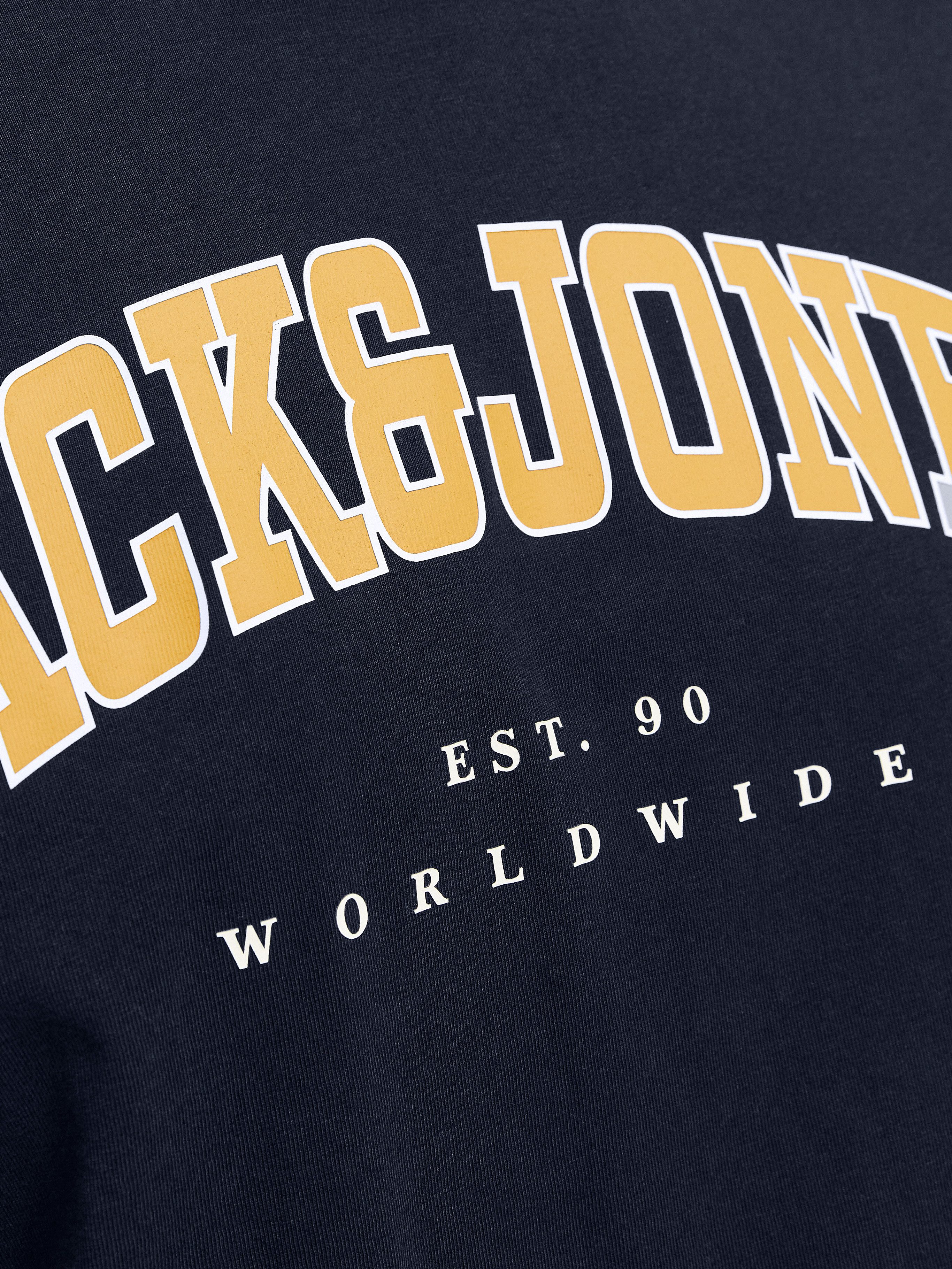 Jack & Jones Shirt met ronde hals JJECALEB VARSITY TEE SS O-NECK NOOS