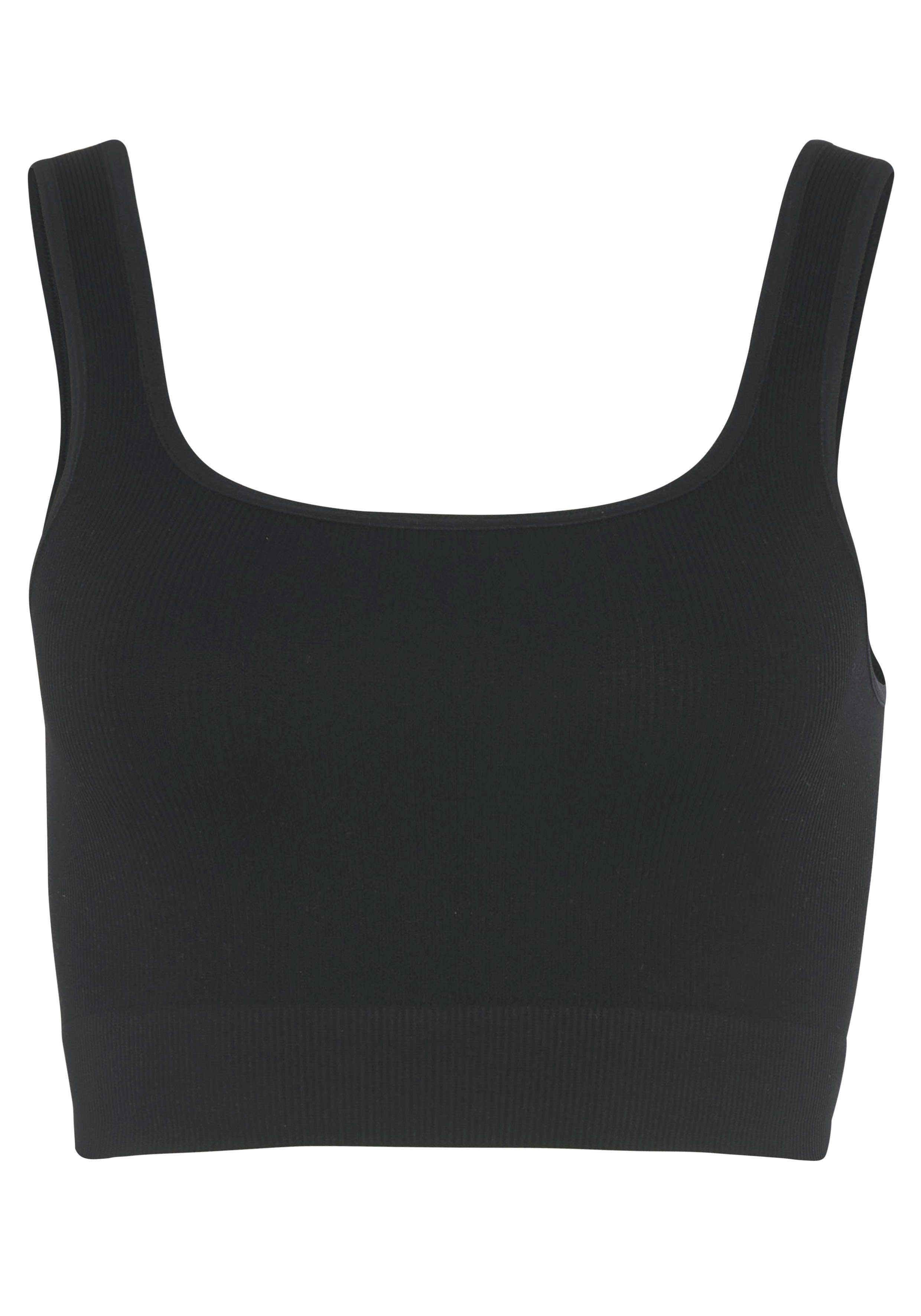 Lascana Crop-top - Seamless Top Naadloos top met ribstructuur