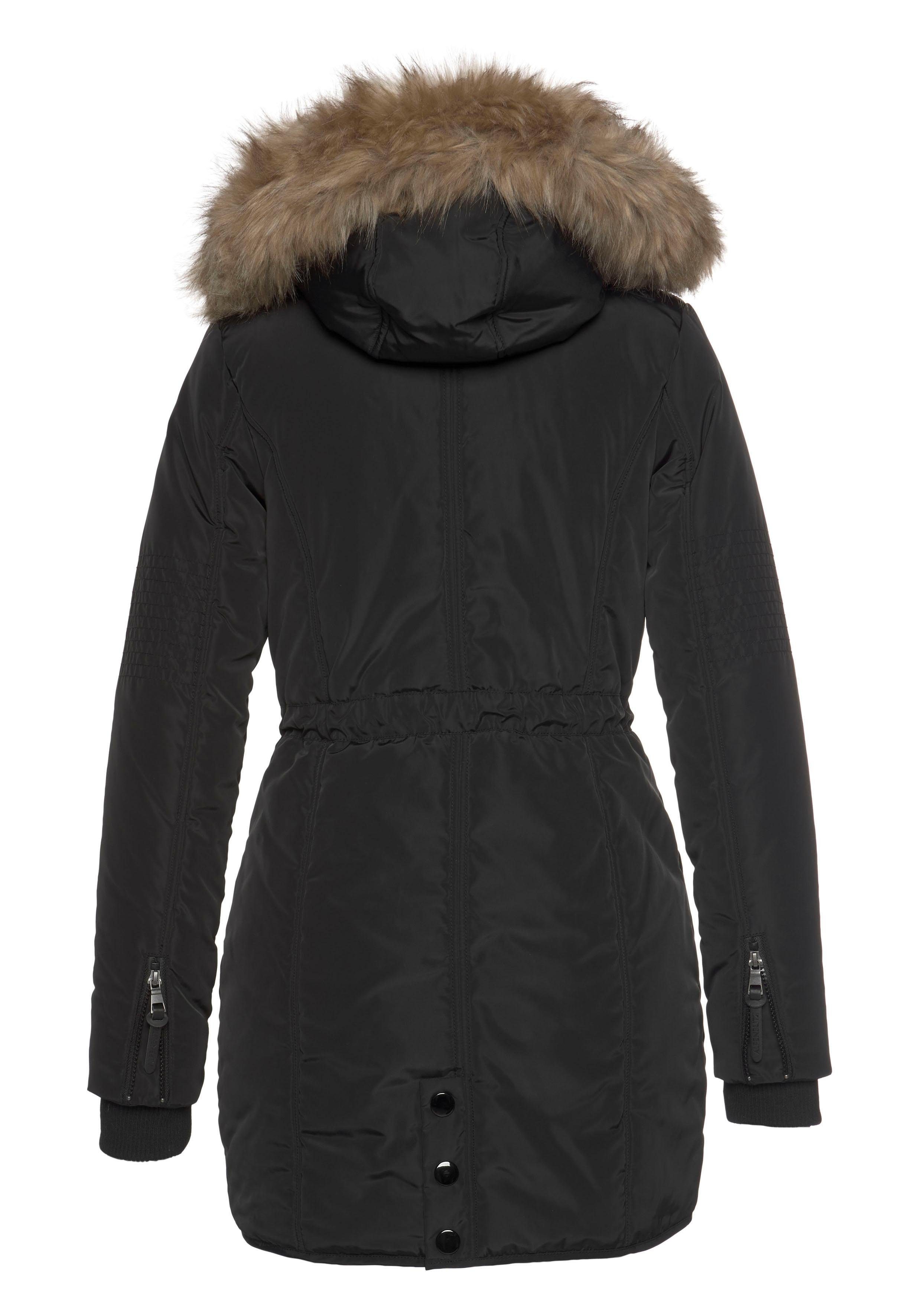 ALPENBLITZ Parka Wintercharme voor koude temperaturen, van geweven stof, met capuchon, met zakken