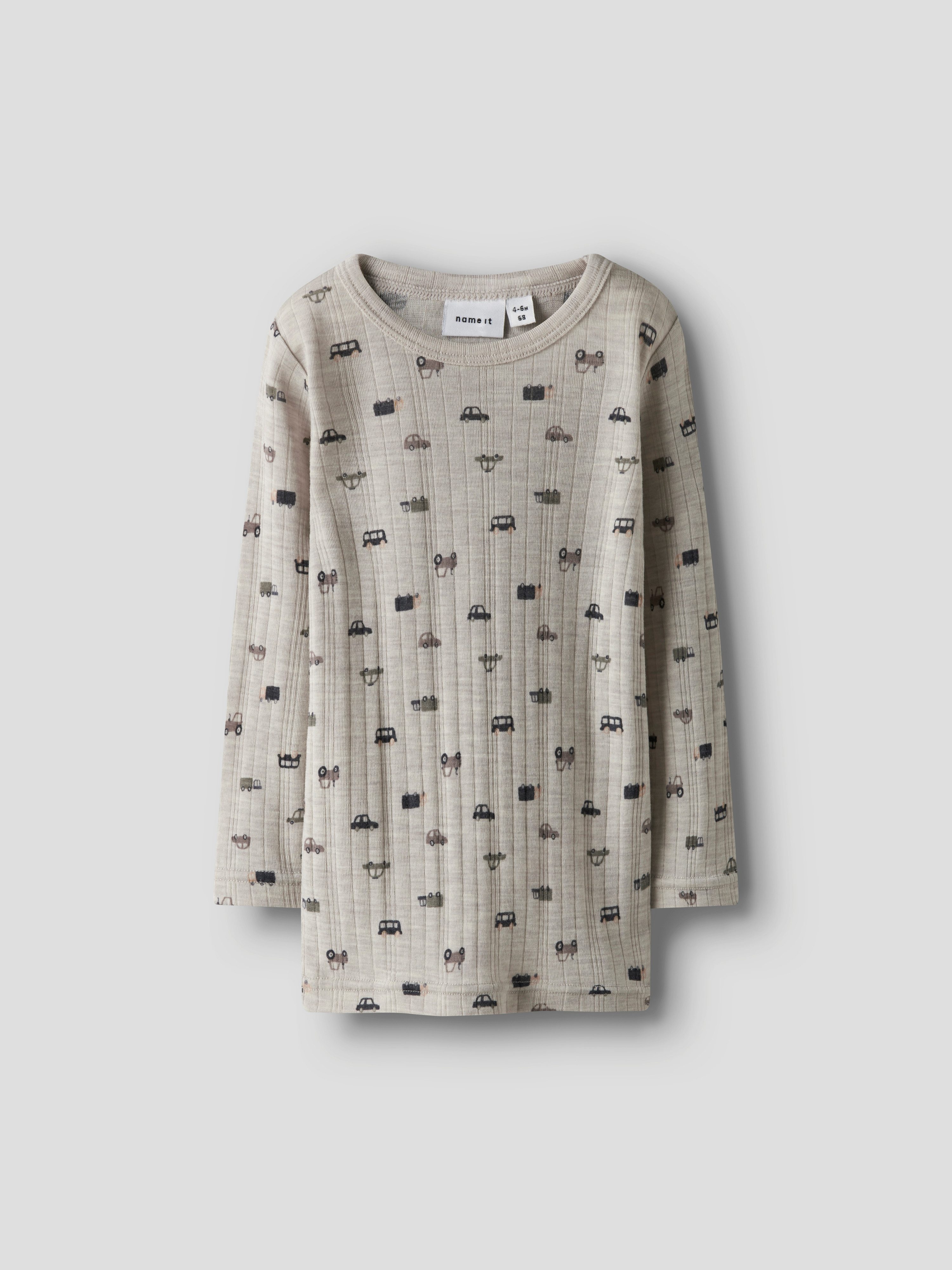 Name It Shirt met lange mouwen NMMWANG WOOL NEEDLE LS TOP NOOS