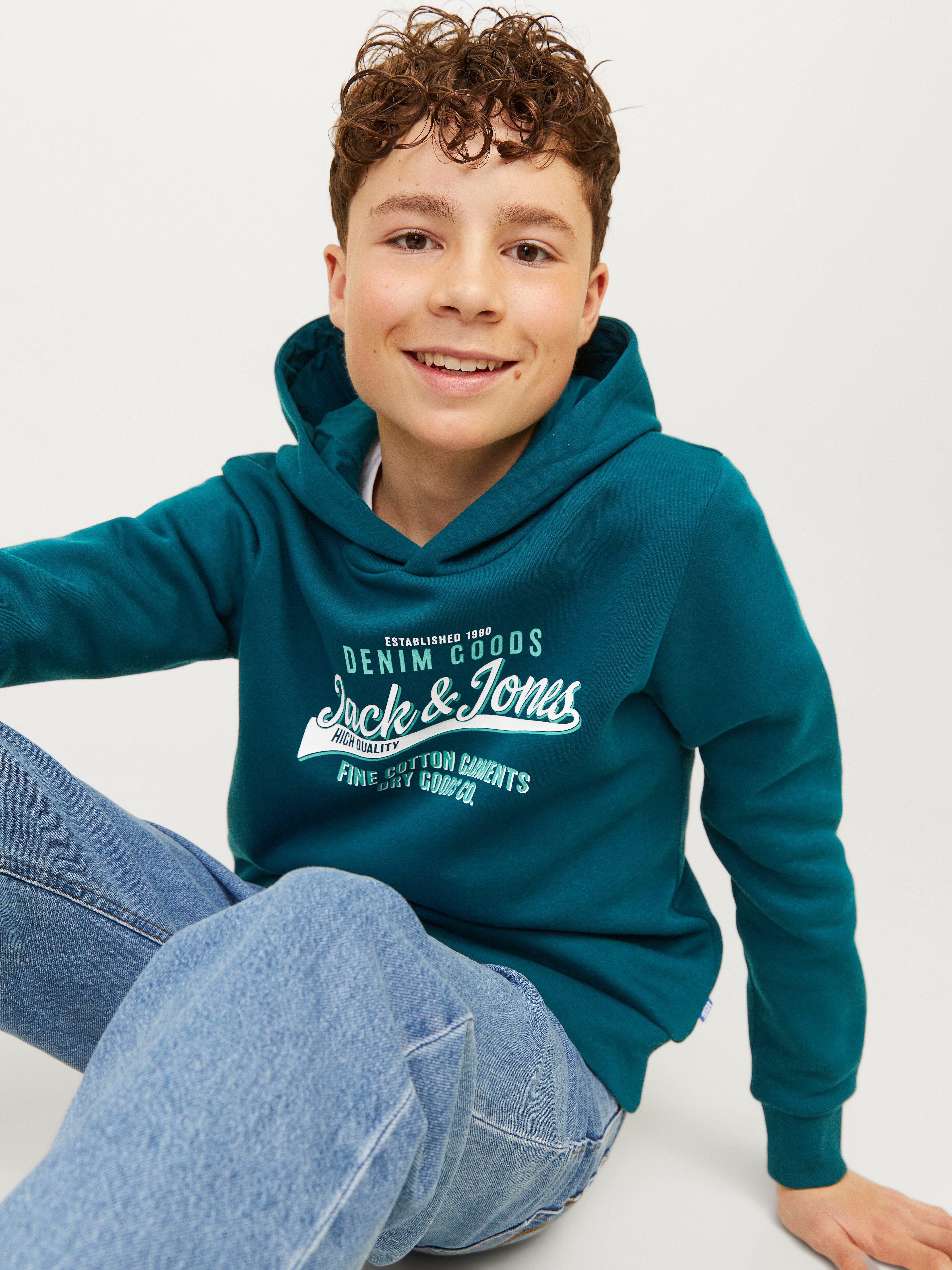 Jack & Jones Junior Hoodie JJELOGO SWEAT HOOD 2 COL 24 25 NOOS JNR