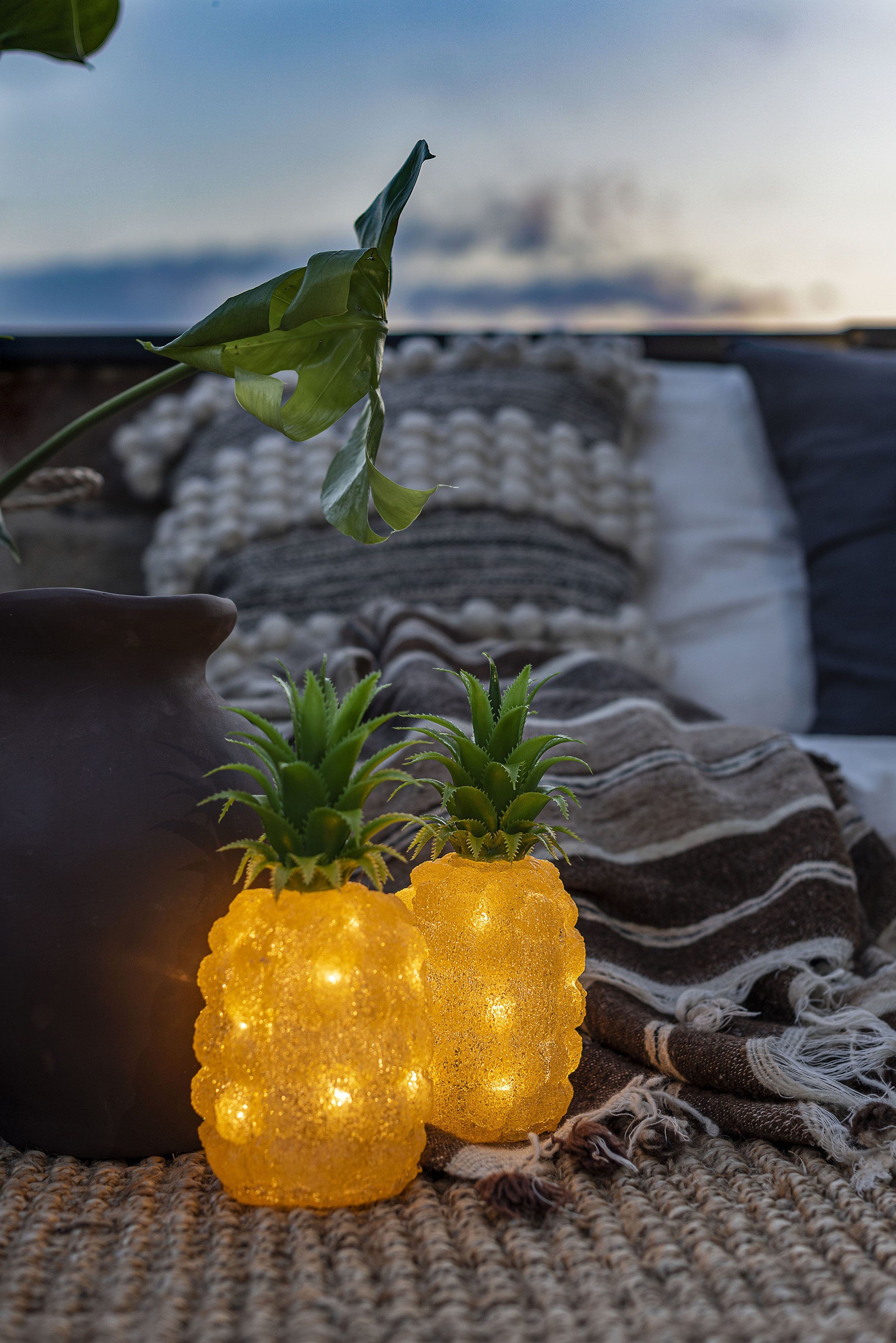KONSTSMIDE Decoratief object Led acryl ananas, 16 warmwitte dioden (1 stuk)