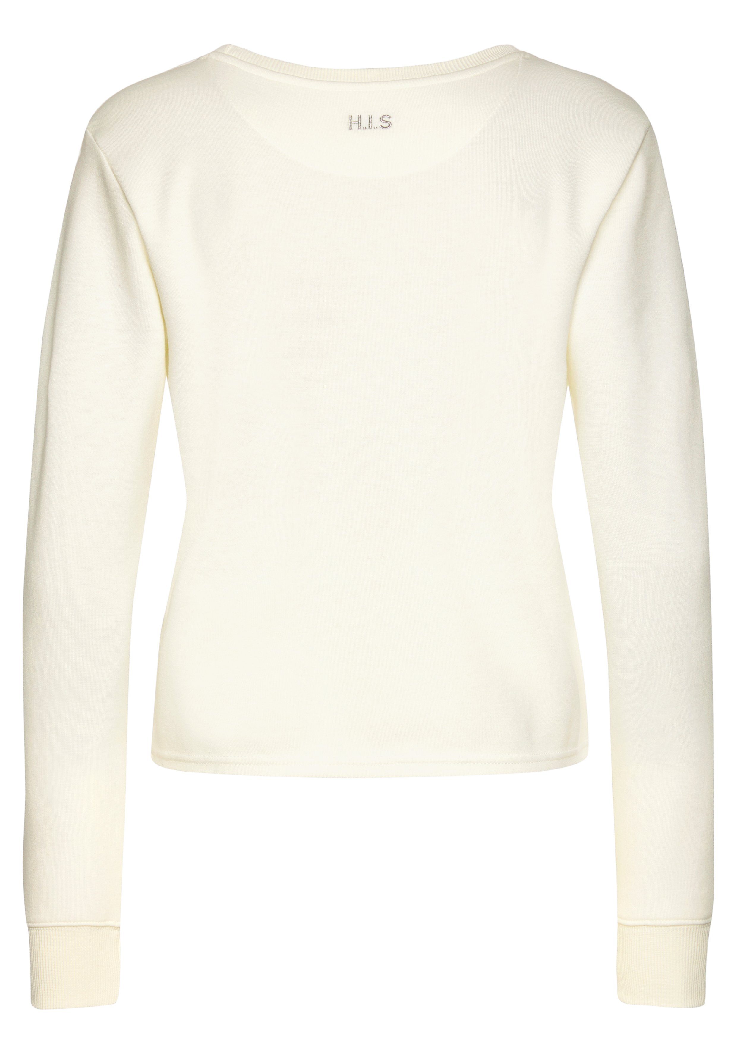 H.I.S Sweatshirt met piping op de borst, loungewear