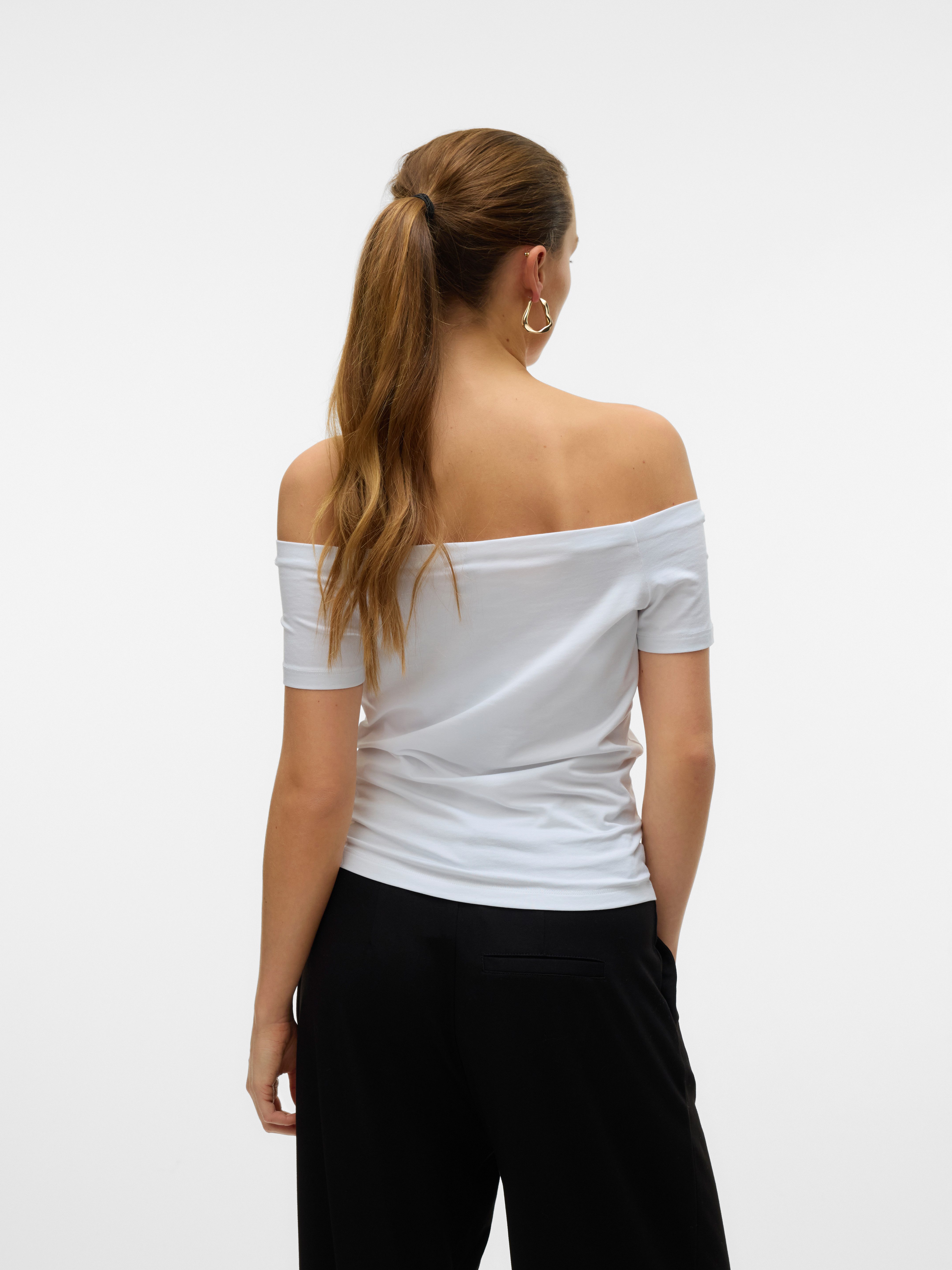 Vero Moda Shirt met korte mouwen VMPANDA OFF-SHOULDER TOP JRS GA NOOS