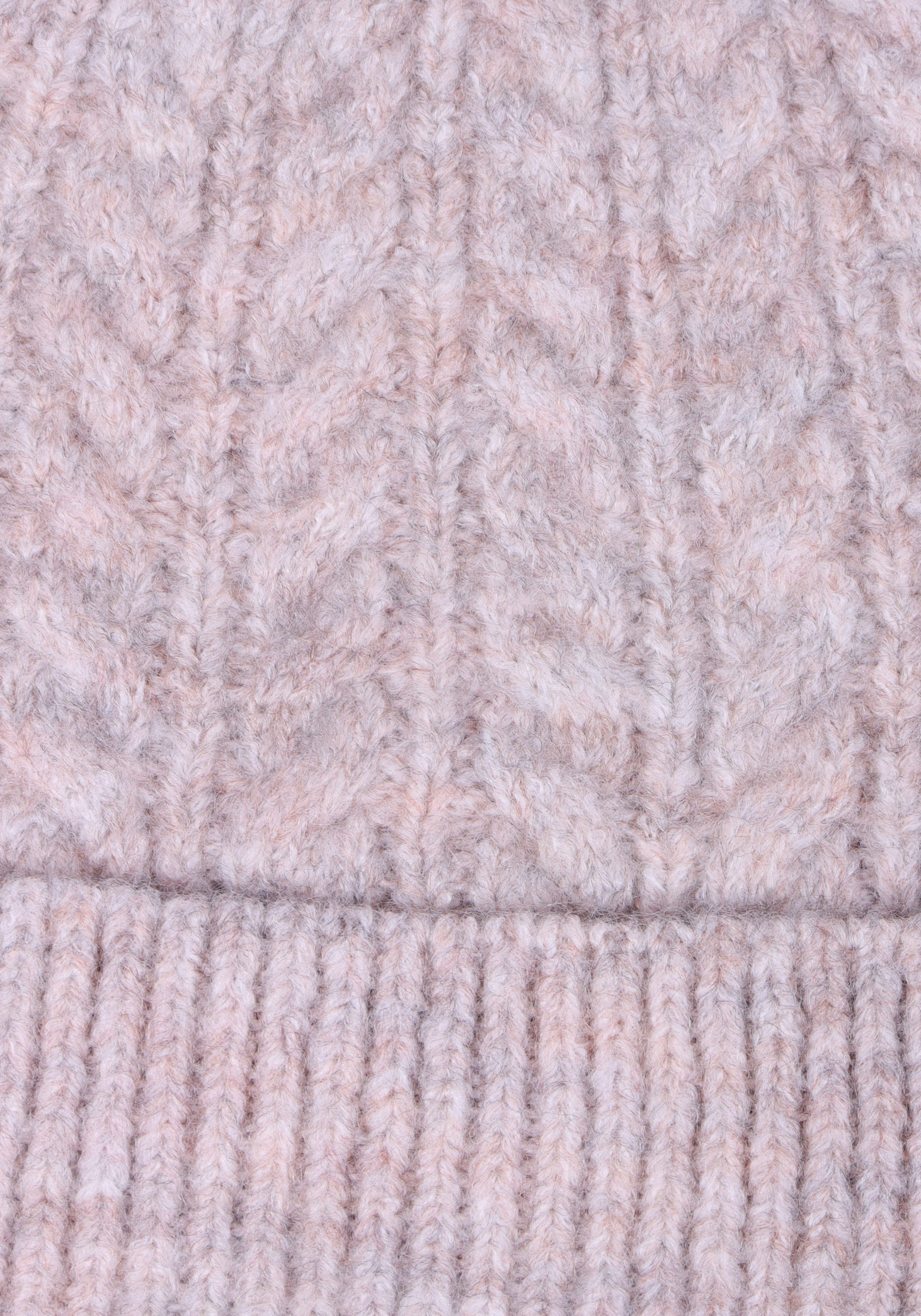 Capelli New York Beanie Fijn breisel, kabelpatroon, één maat