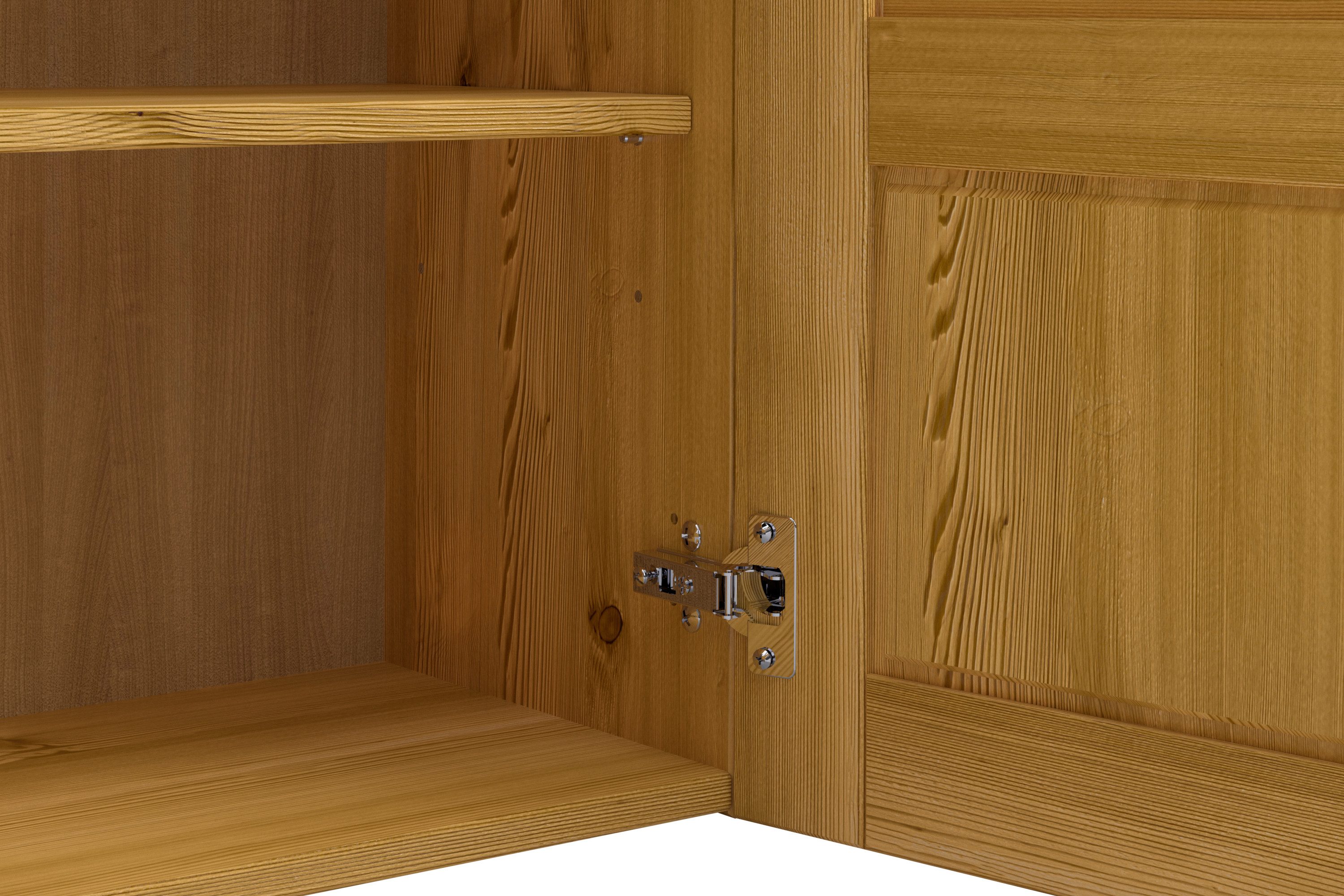 Home affaire Hangkast Alby2 Met metalen grepen en glazen deuren, breedte 100 cm