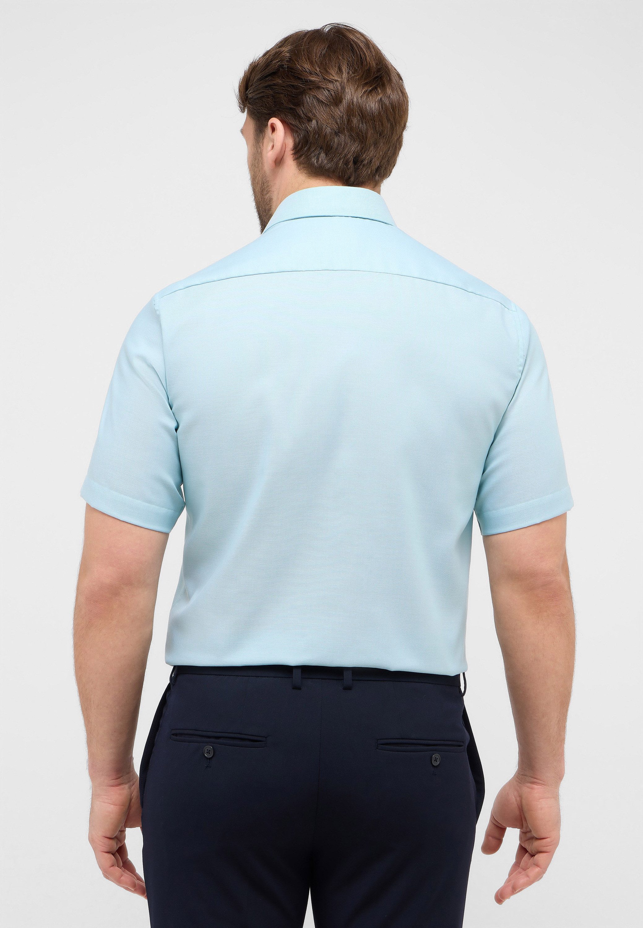 Eterna Overhemd met korte mouwen Comfort fit NON IRON (strijkvrij)