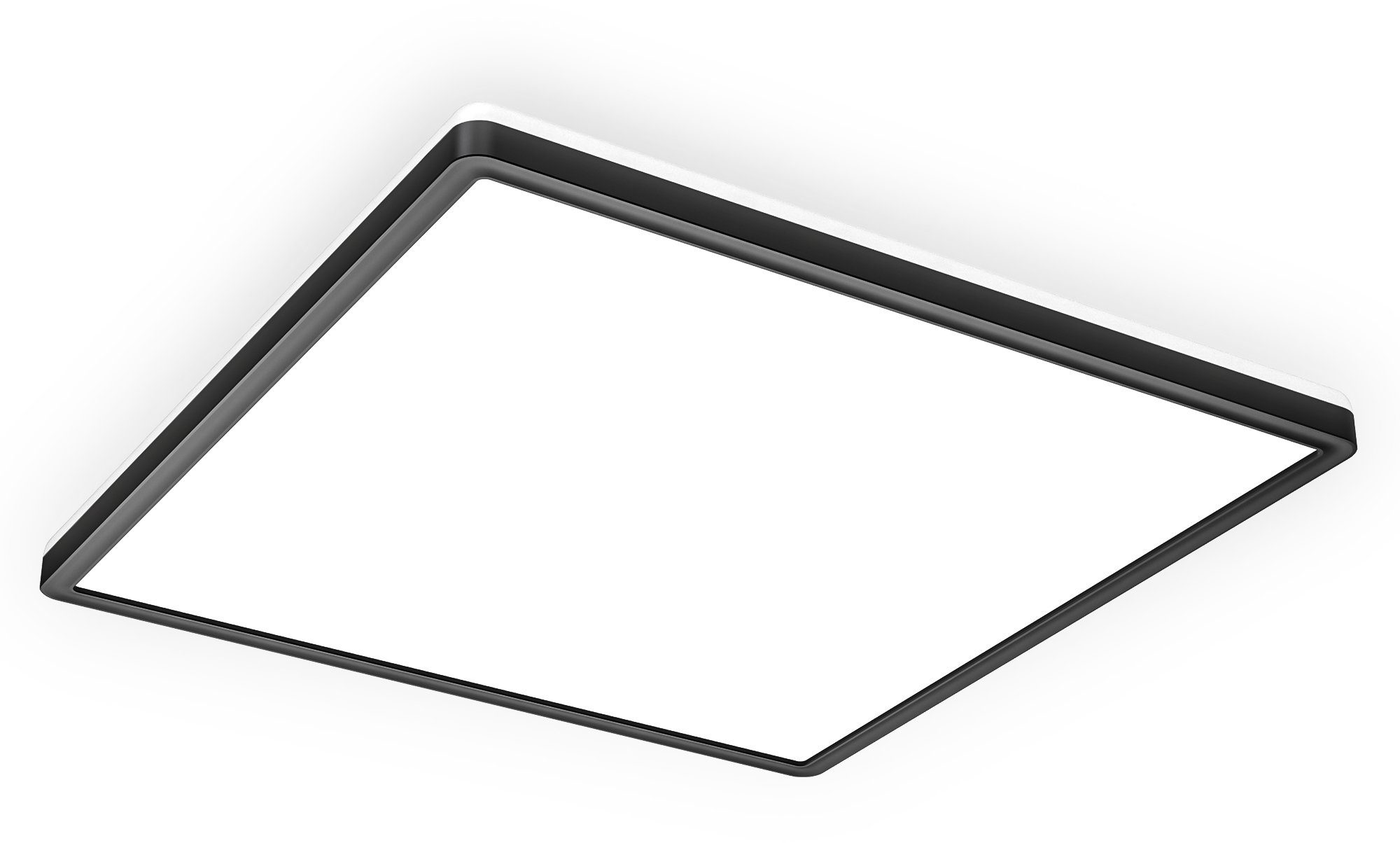 B.K.Licht Scherm Plafondlamp, 22 Watt, ultra-dun, indirect licht, neutraal wit (1 stuk) plafondlampen zwart