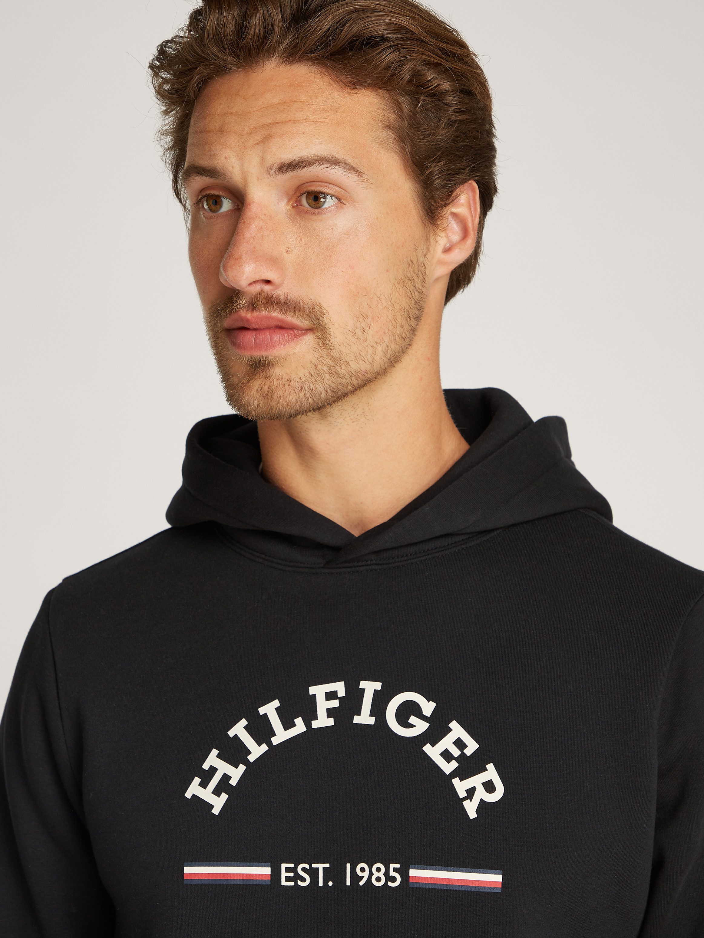 Tommy Hilfiger Hoodie ROUNDALL HOODY contrasterende merkprint