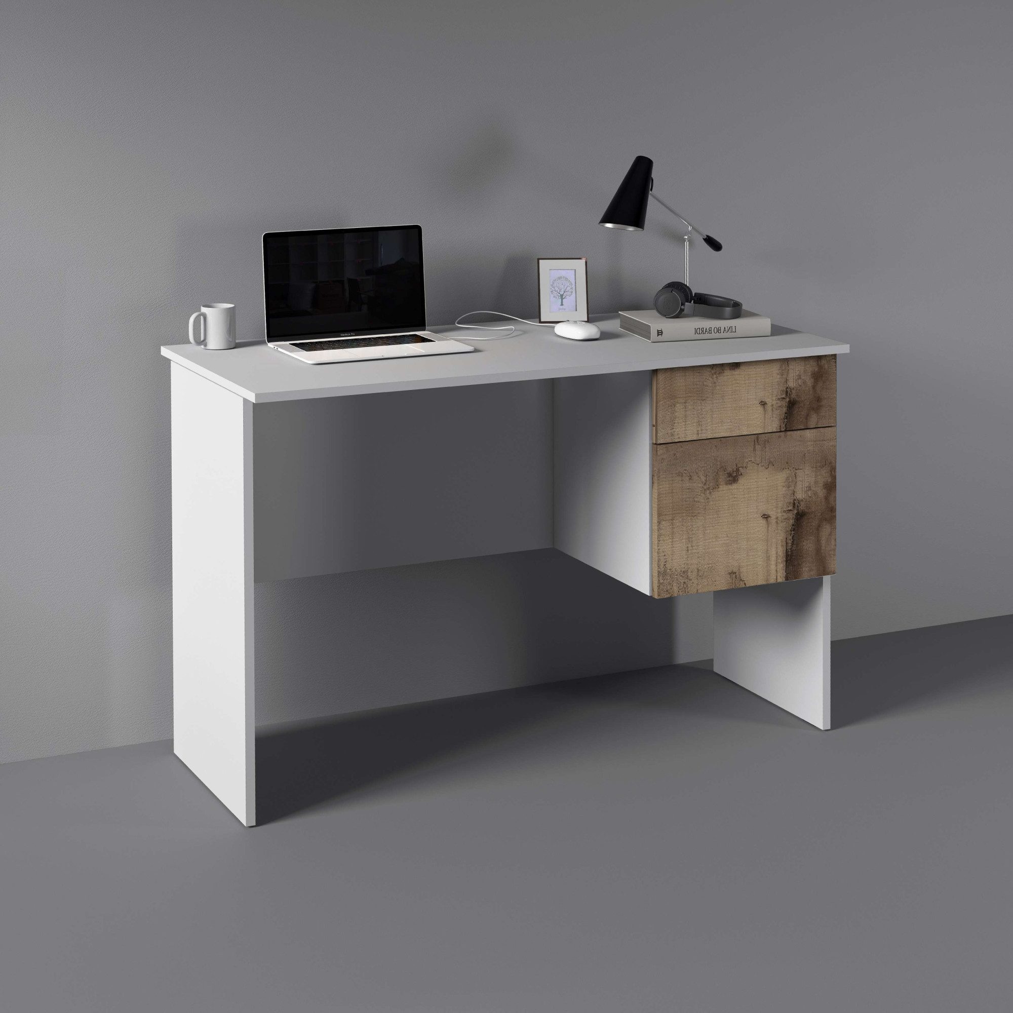 INOSIGN Bureau Coro, kleine computertisch, bureautafel met 1 deur & 1 lade, breedte 110 cm, made in italy