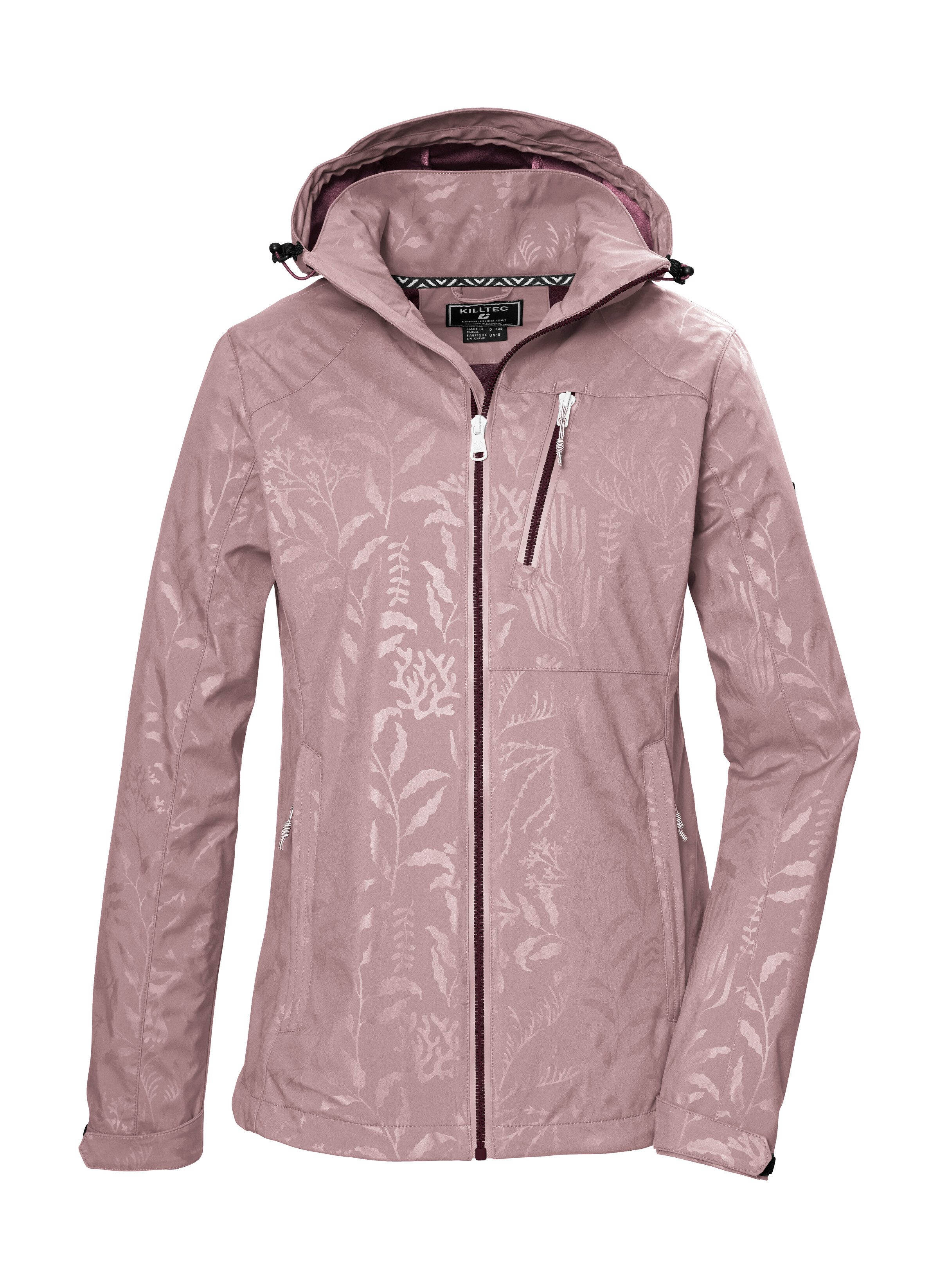 Killtec Softshell-jack KOS 122 WMN SFTSHLL JCKT FLORAL Softshelljas: wind- en waterdicht, ademend, capuchon afritsbaar