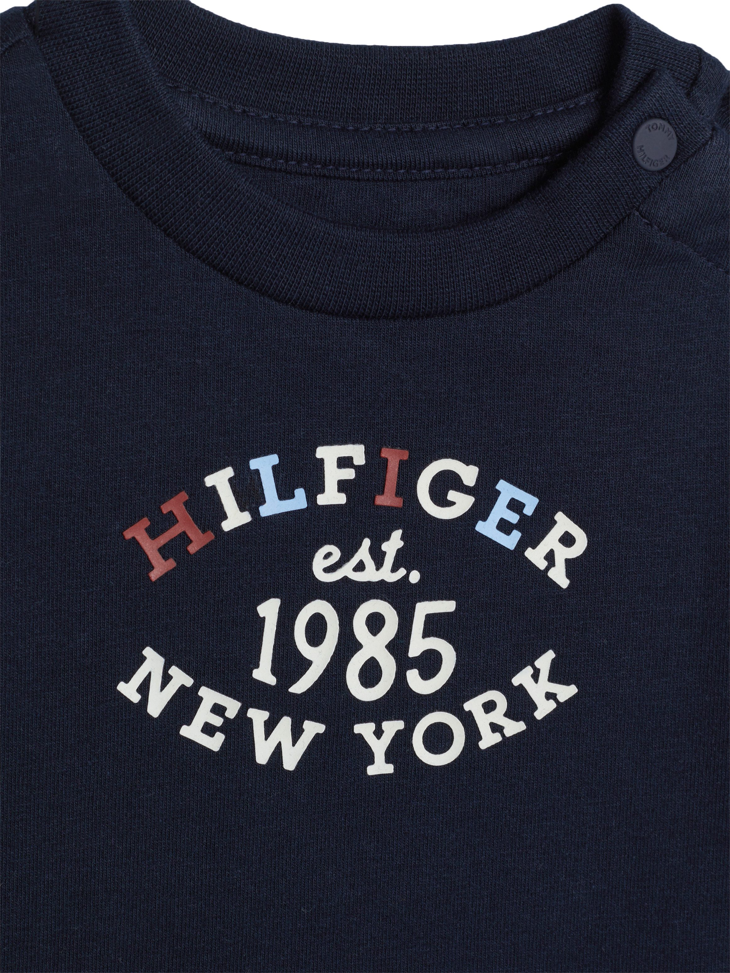 Tommy Hilfiger Shirt met lange mouwen MONOTYPE OVAL REGULAR TEE LS Baby tot 2 jaar met logo-opdruk