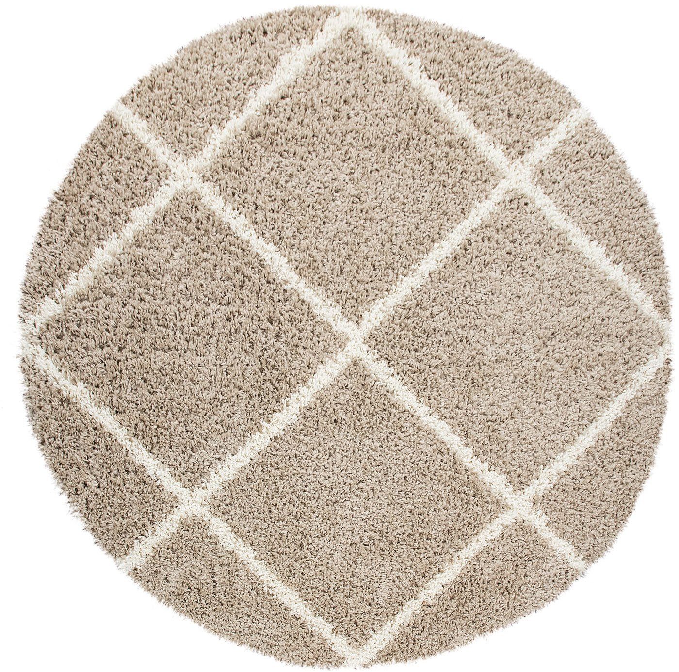 Paco Home Hoogpolig vloerkleed Kalmar 441 Scandinavisch design, ruitmotief, zacht & behaaglijk