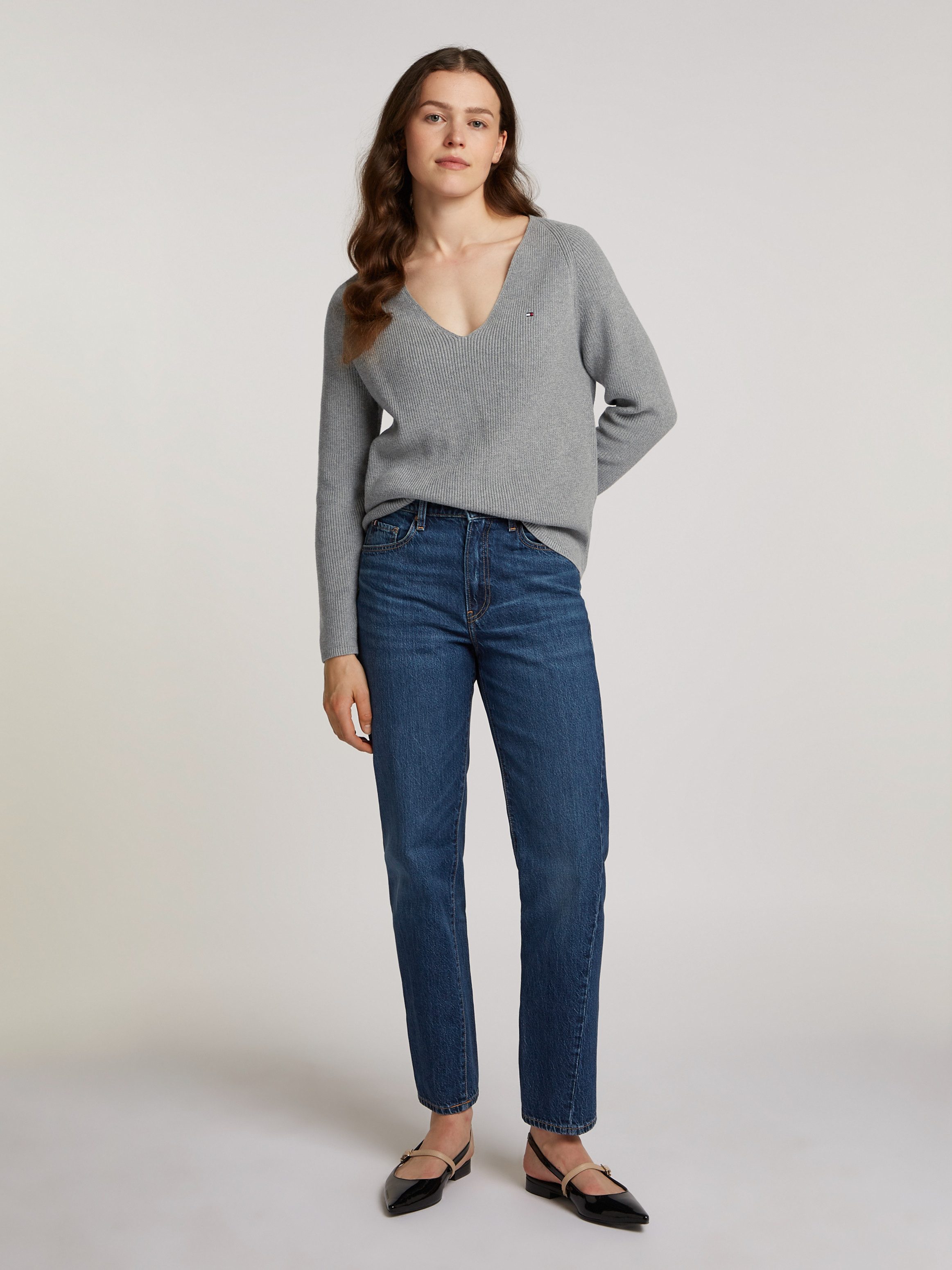 Tommy Hilfiger Gebreide trui CO CARDI STITCH V-NK LS