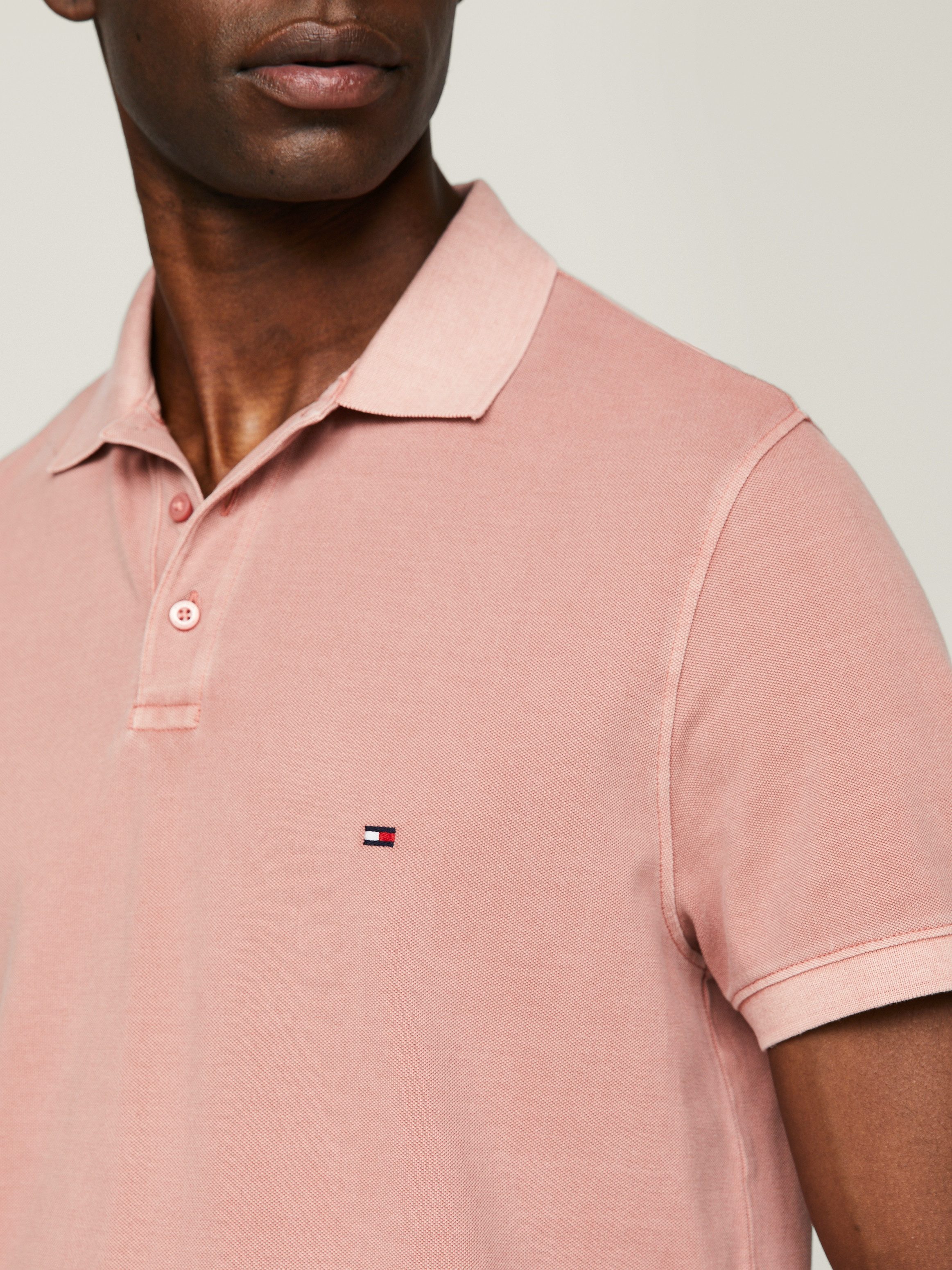 Tommy Hilfiger Poloshirt GARMENT DYE REG POLO licht gewassen uitstraling