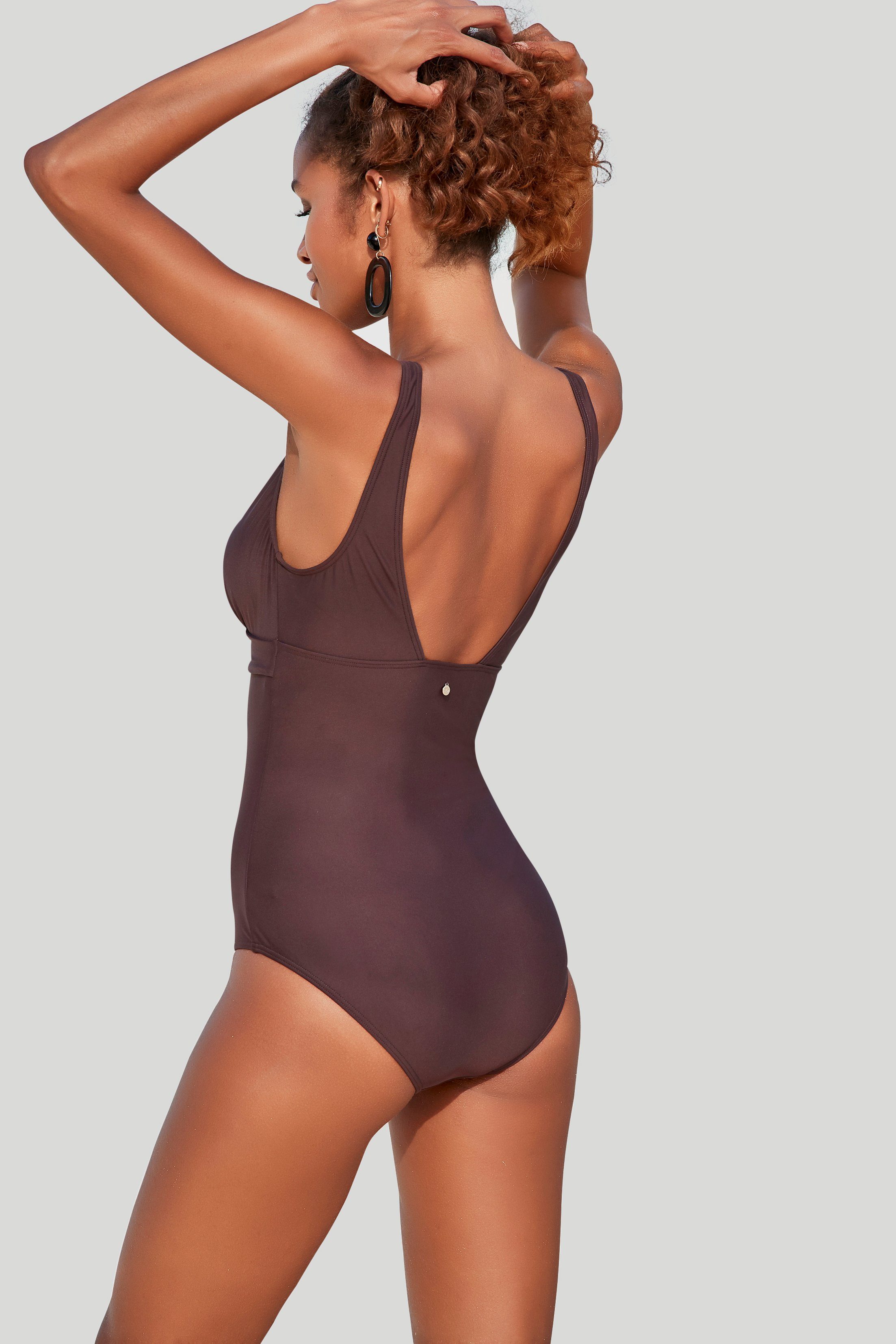 s.Oliver RED LABEL Beachwear Badpak Rome met sierring en modellerend effect