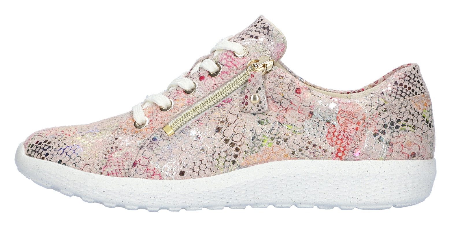Waldläufer Veterschoenen K-Ira , lage schoen, comfortschoen met kleurrijke print, schoenwijdte k