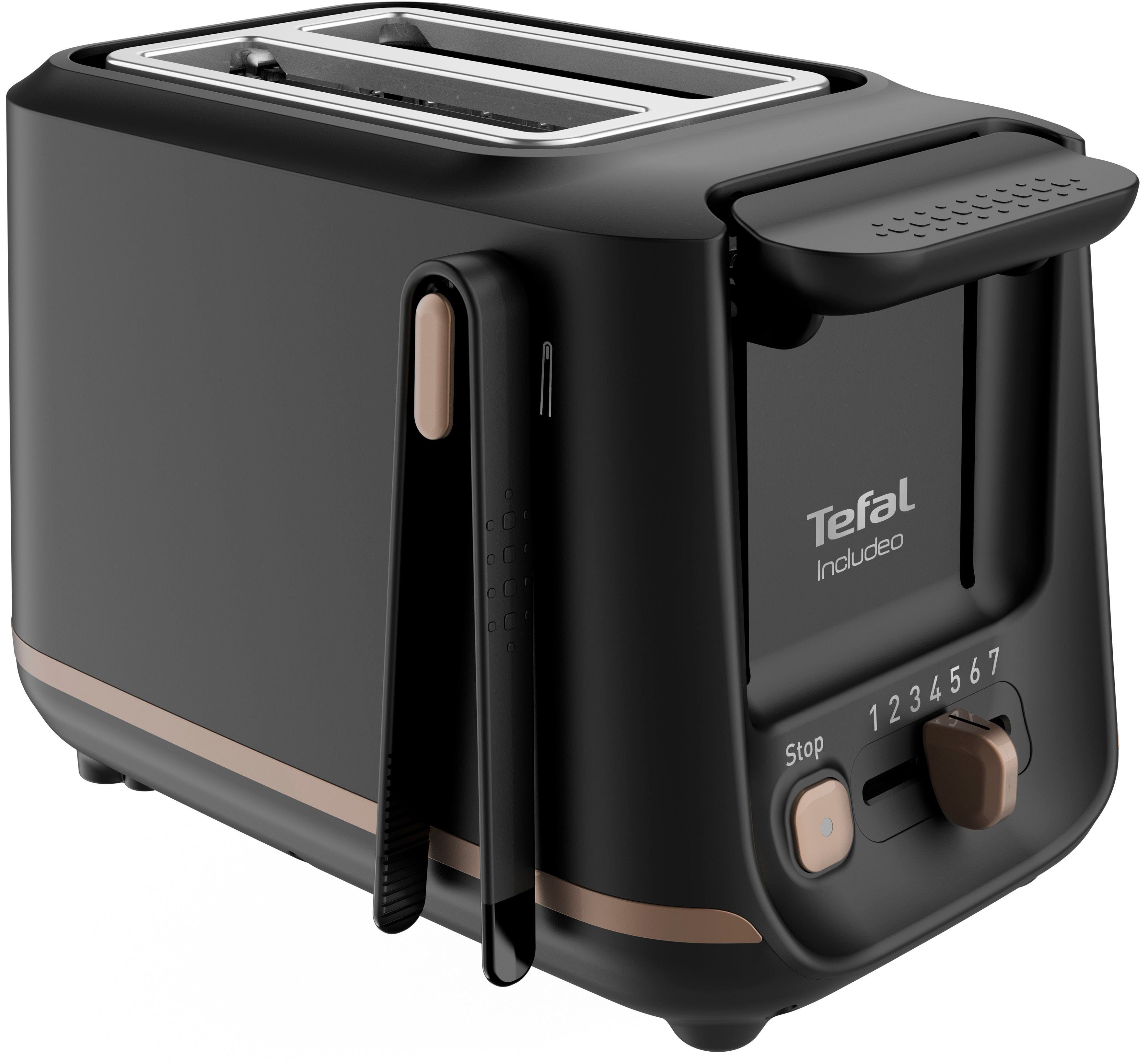 Tefal Toaster TT5338 Includeo Magnetische tang, 7 bruiningsgraden, kruimellade, liftfunctie