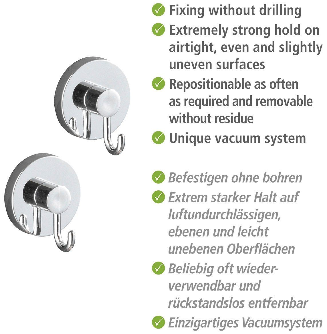 WENKO Wandhaak Vacuüm-Loc® zonder boren