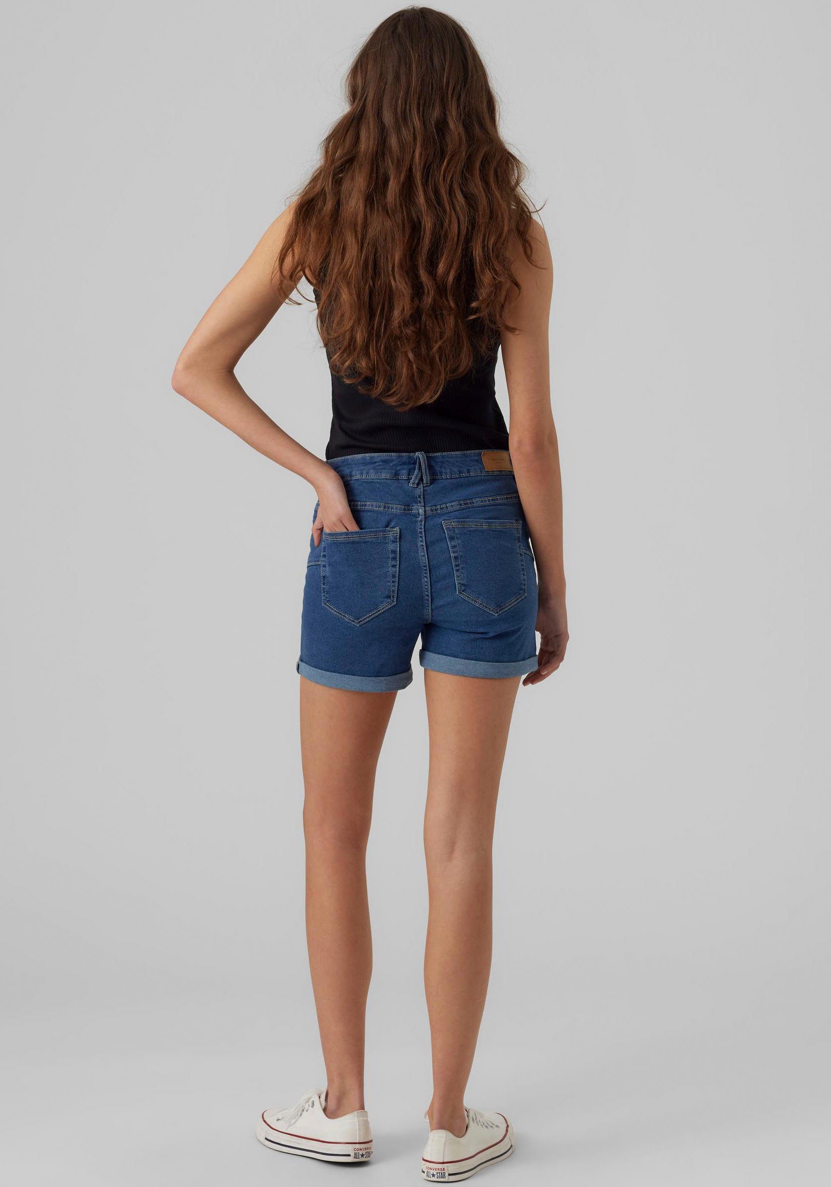 Vero Moda Jeansshort VMLUNA MR FOLD SHORTS MIX GA NOOS