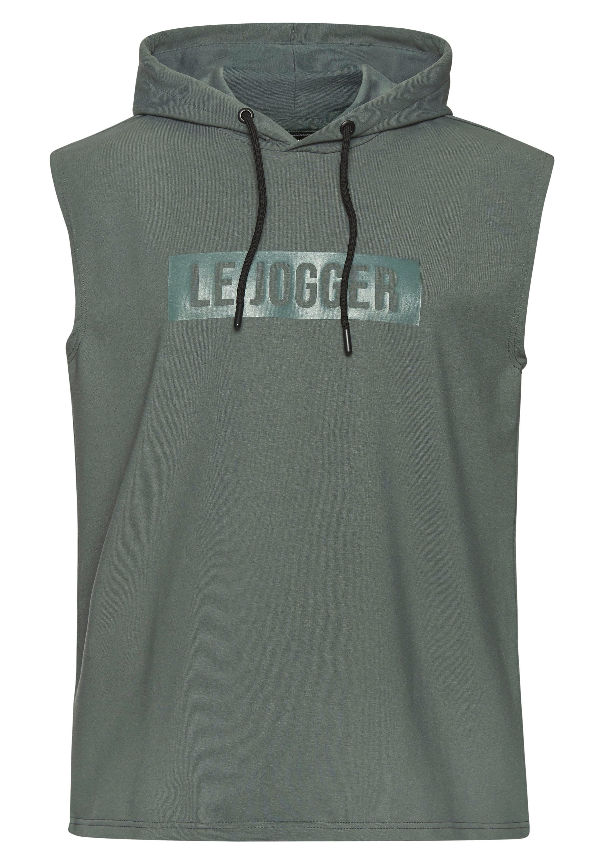 le jogger® Capuchontrui met print en koordtrek