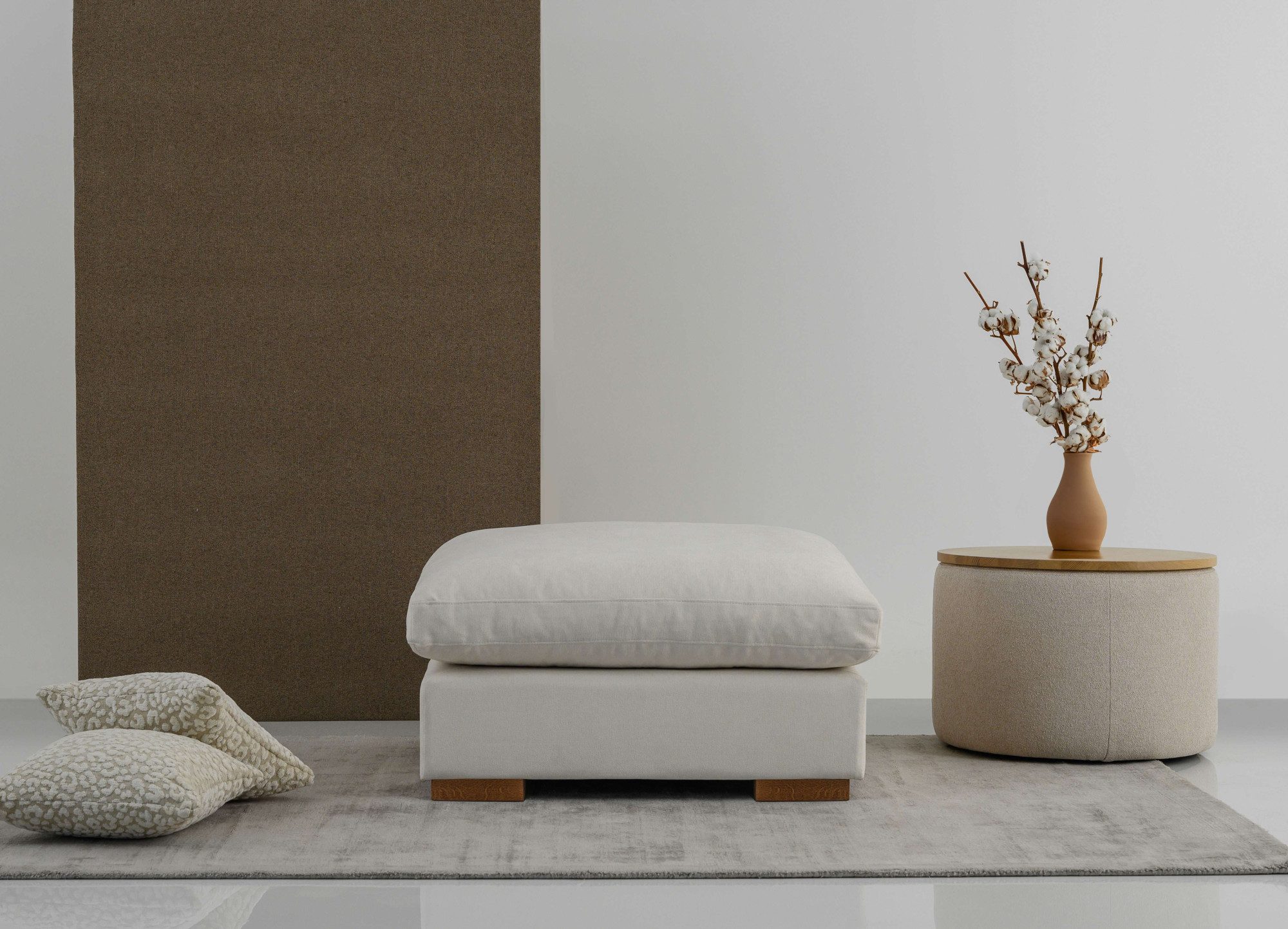 Guido Maria Kretschmer Home&Living Hocker Pantin met veren en dons